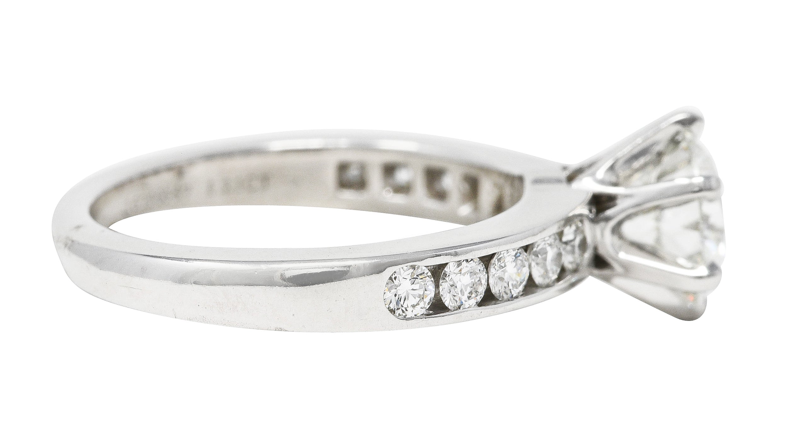 Tiffany & Co. Contemporary 1.56 CTW Diamond Platinum Engagement Ring GIA Wilson's Estate Jewelry