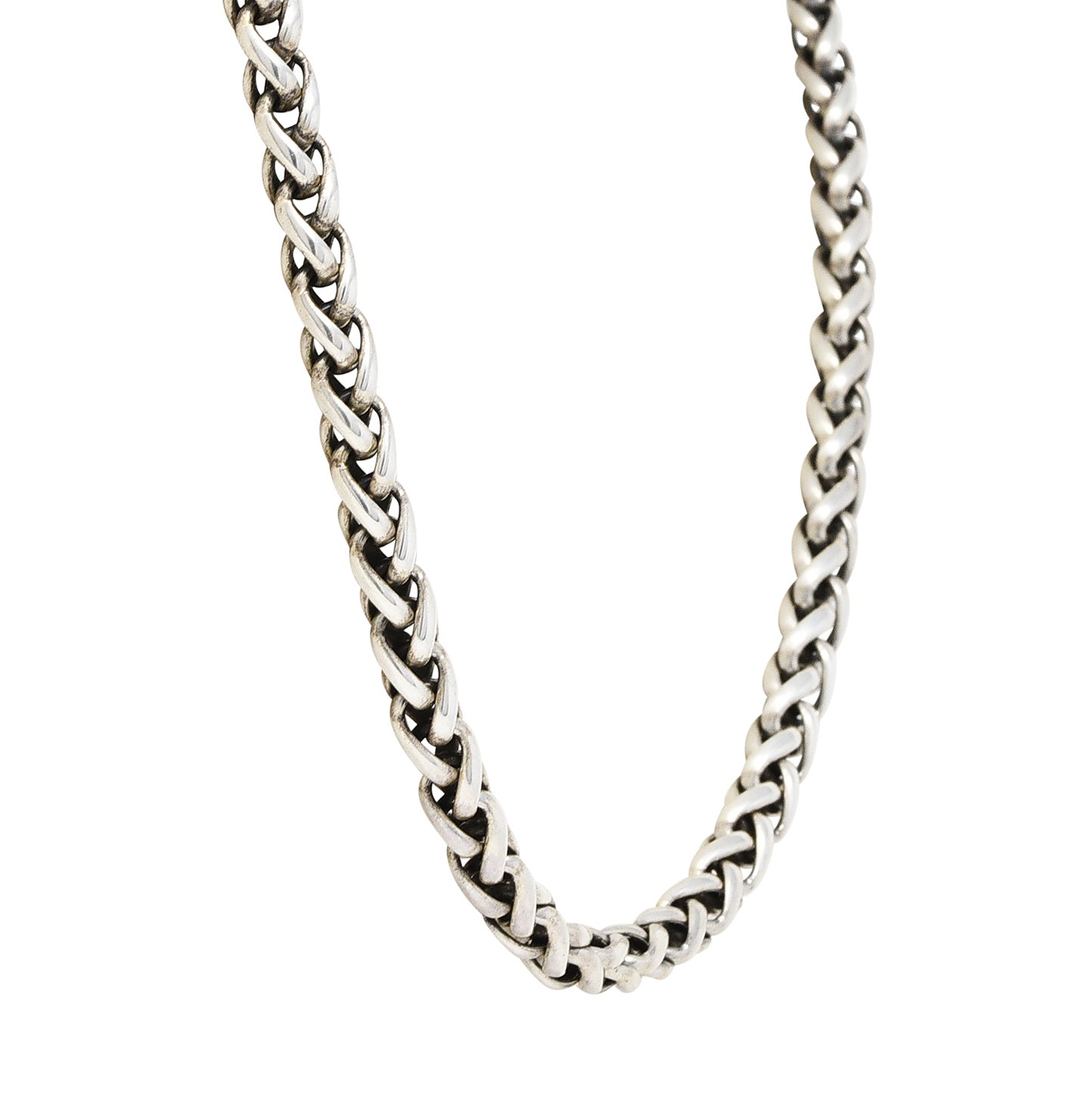 David Yurman 14 Karat Gold Sterling Silver Wheat Chain Unisex NecklaceNecklace - Wilson's Estate Jewelry