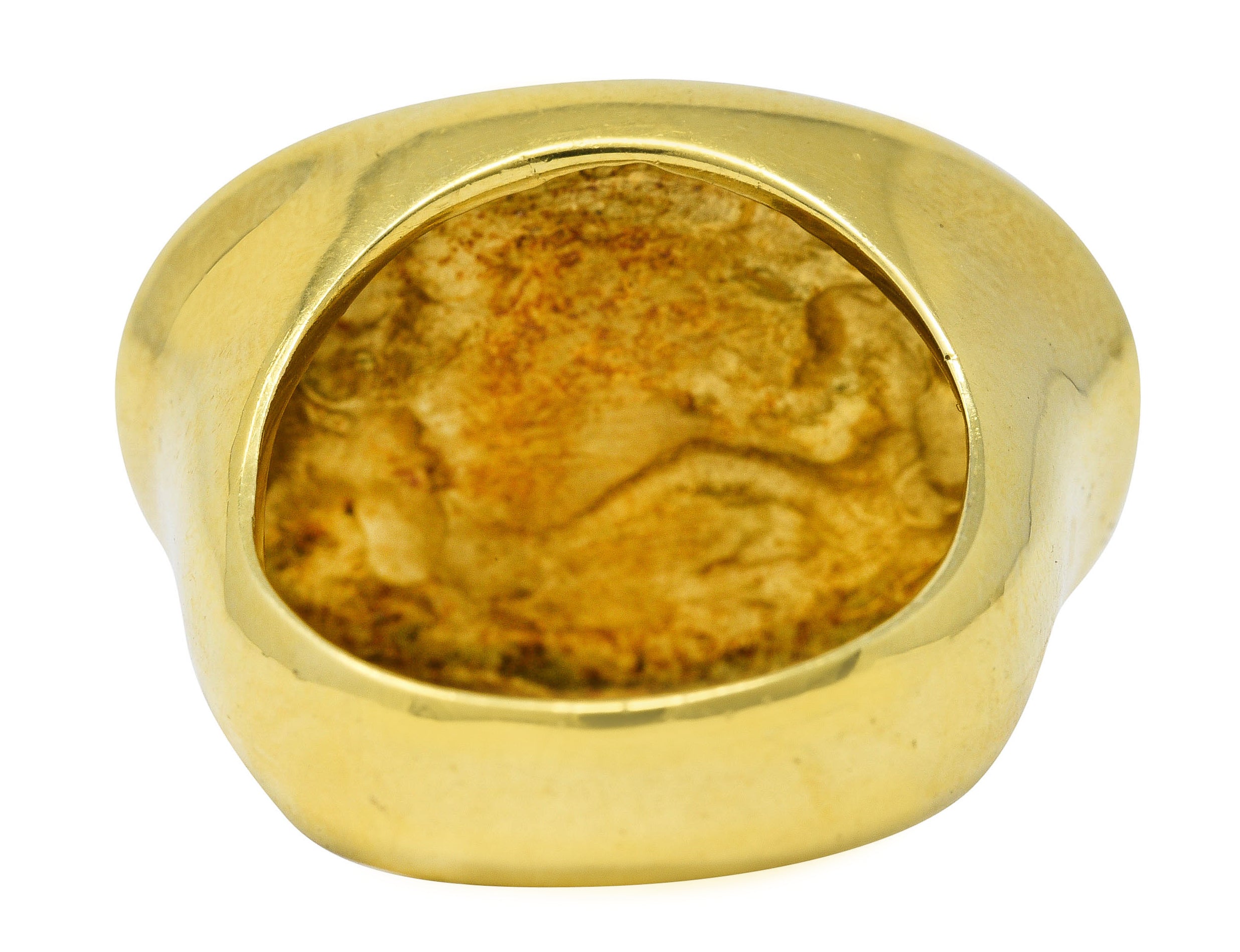 SeidenGang Vintage 14 Karat Yellow Gold Cupid Venus Classic Unisex Cameo Signet Ring Wilson's Estate Jewelry