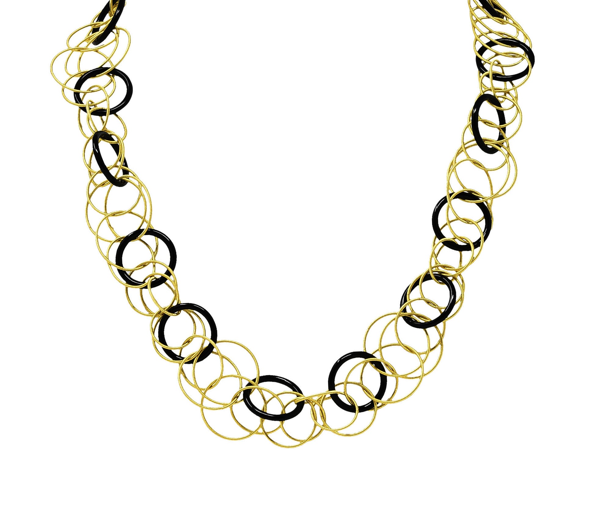 Buccellati Onyx 18 Karat Yellow Gold Hawaii Color NecklaceNecklace - Wilson's Estate Jewelry