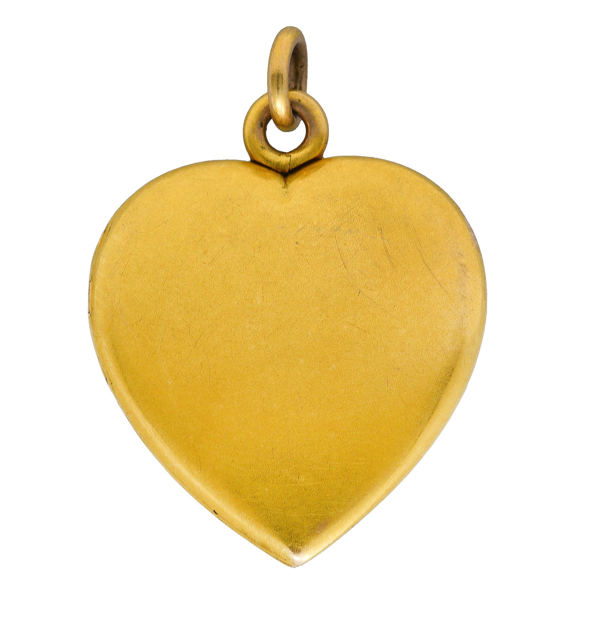 1900 Victorian 14 Karat Gold Heart Locket Pendantcharm - Wilson's Estate Jewelry