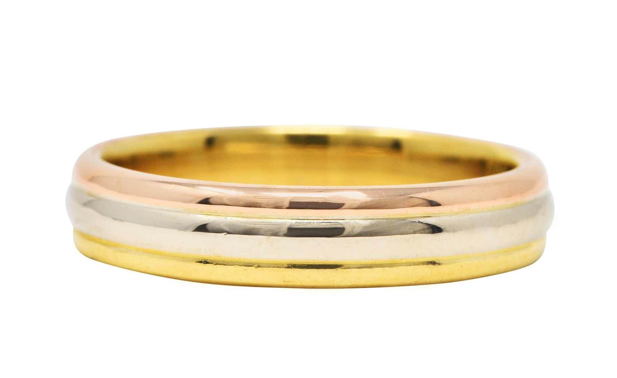 Cartier 18 Karat Tri-Gold Unisex Trinity Band RingRing - Wilson's Estate Jewelry