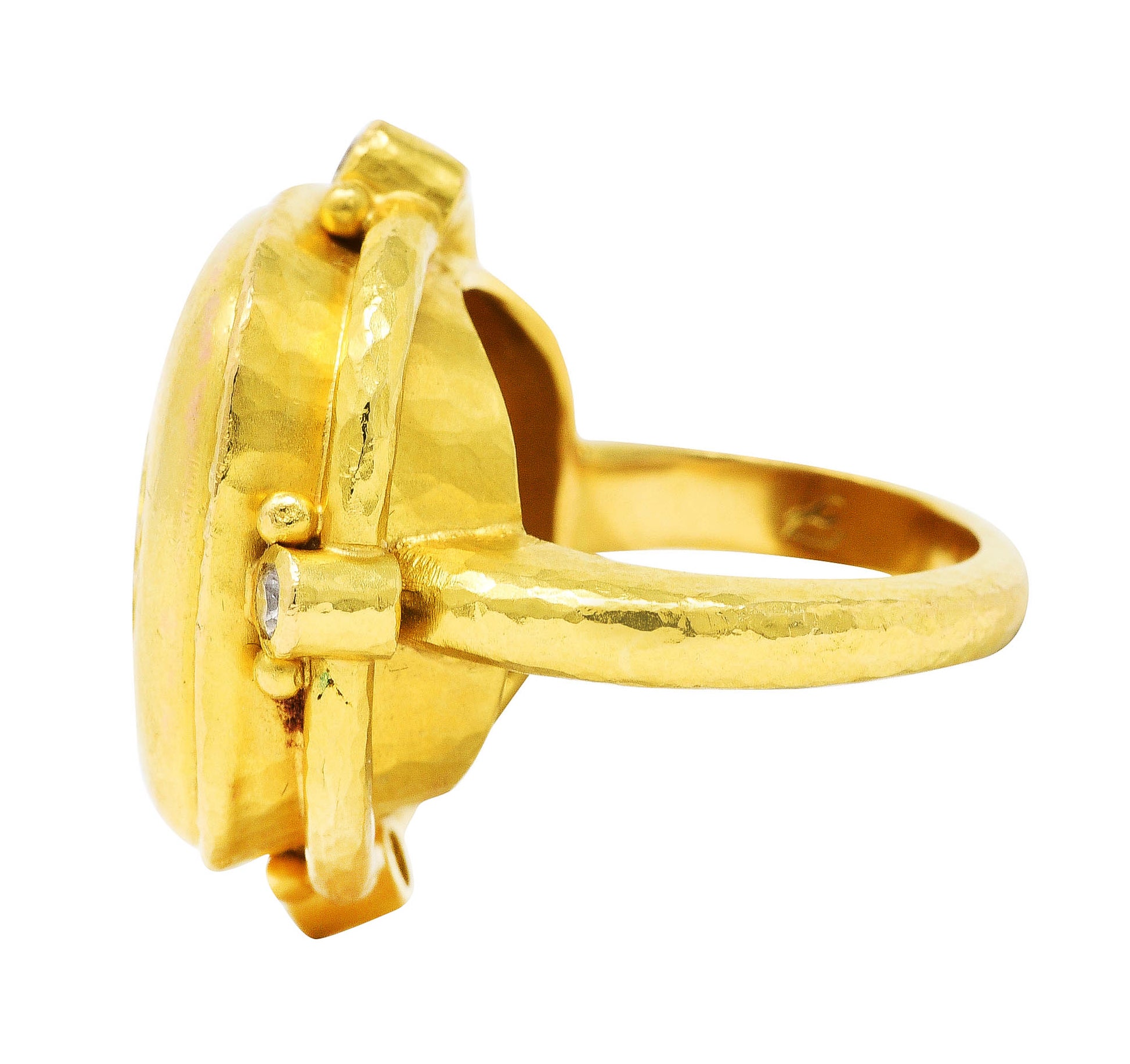 Elizabeth Locke Diamond 19 Karat Yellow Gold Queen Bee RingRing - Wilson's Estate Jewelry