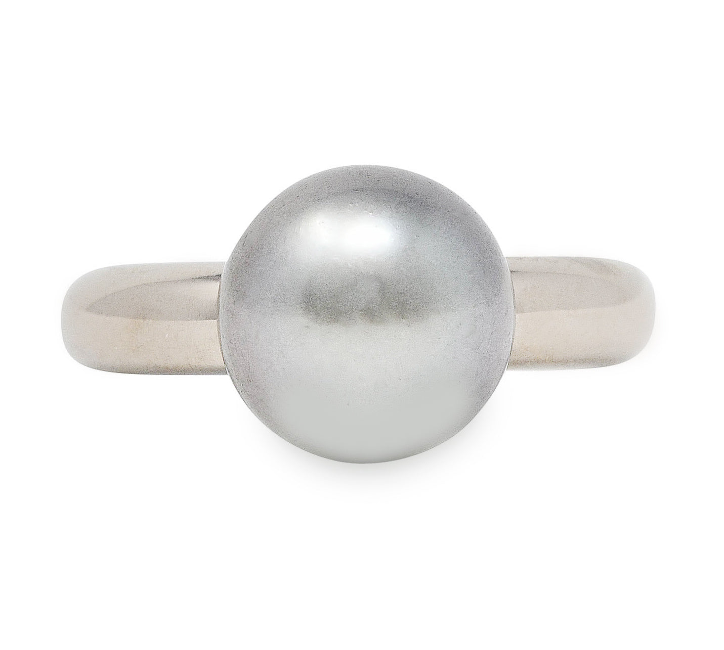 Cartier 2001 Tahitian South Sea Pearl 18 Karat White Gold RingRing - Wilson's Estate Jewelry