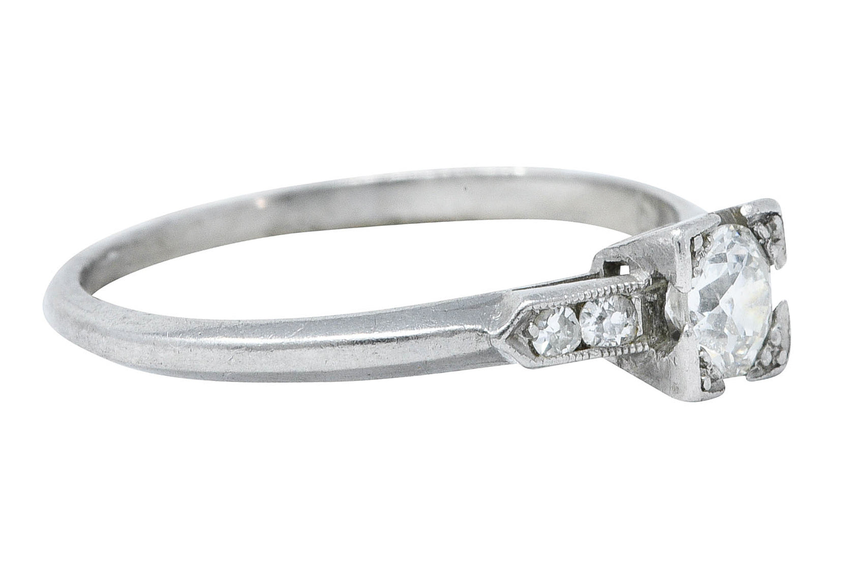 1930's Art Deco 0.38 CTW Diamond Platinum Engagement RingRing - Wilson's Estate Jewelry