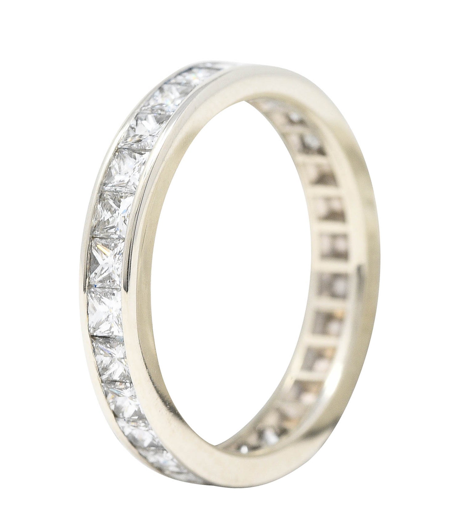 Contemporary 1.00 CTW Princess Diamond White Gold Channel Band RingRing - Wilson's Estate Jewelry