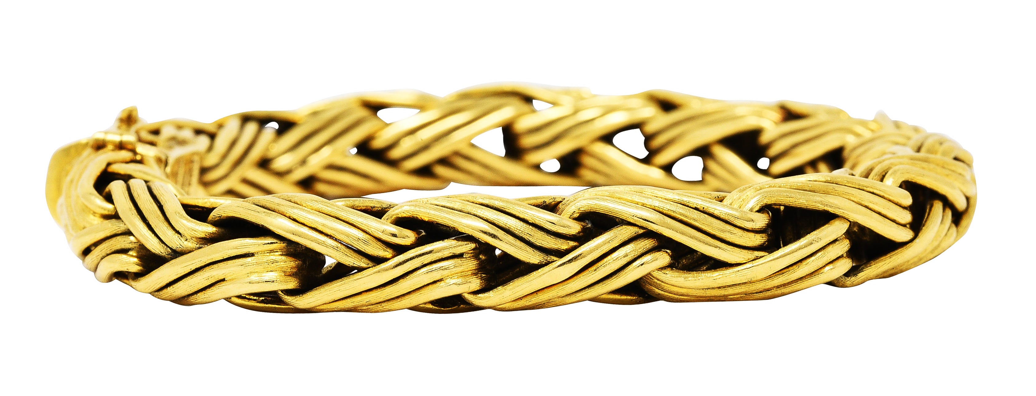 Tiffany & Co. 18 Karat Yellow Gold Braided Wheat Link Braceletbracelet - Wilson's Estate Jewelry