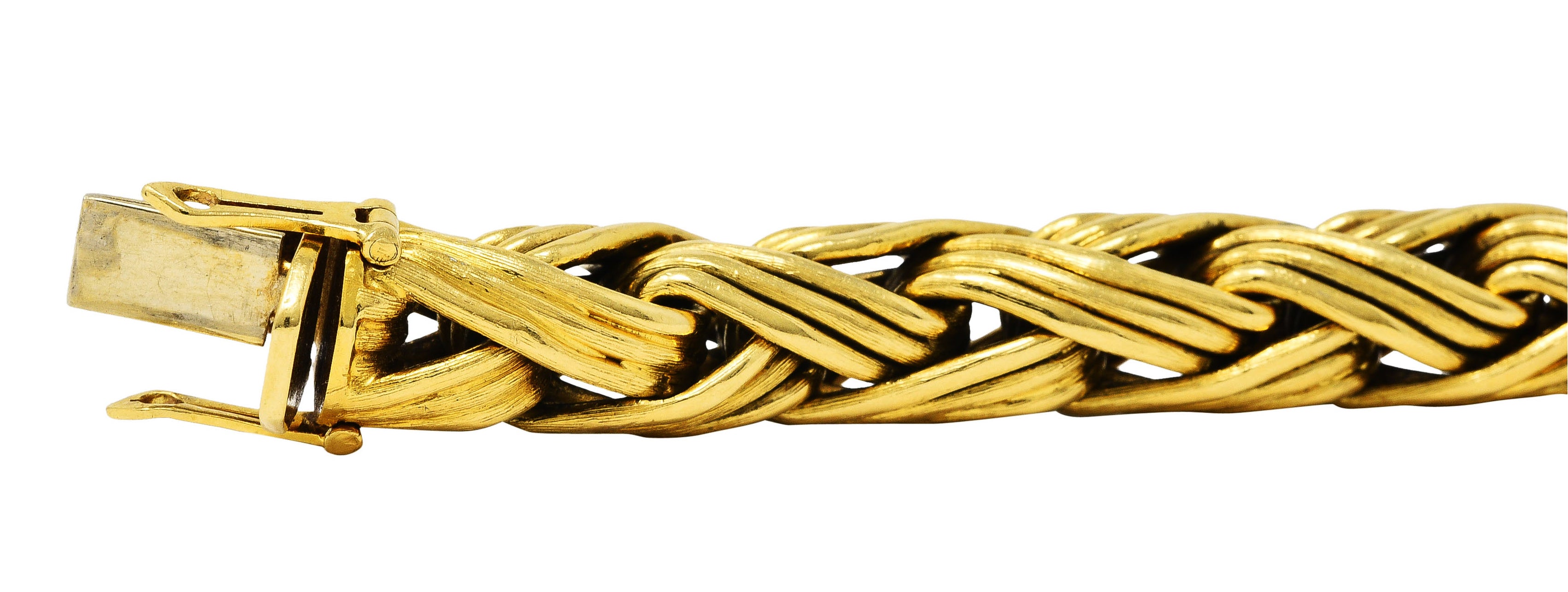 Tiffany & Co. 18 Karat Yellow Gold Braided Wheat Link Braceletbracelet - Wilson's Estate Jewelry