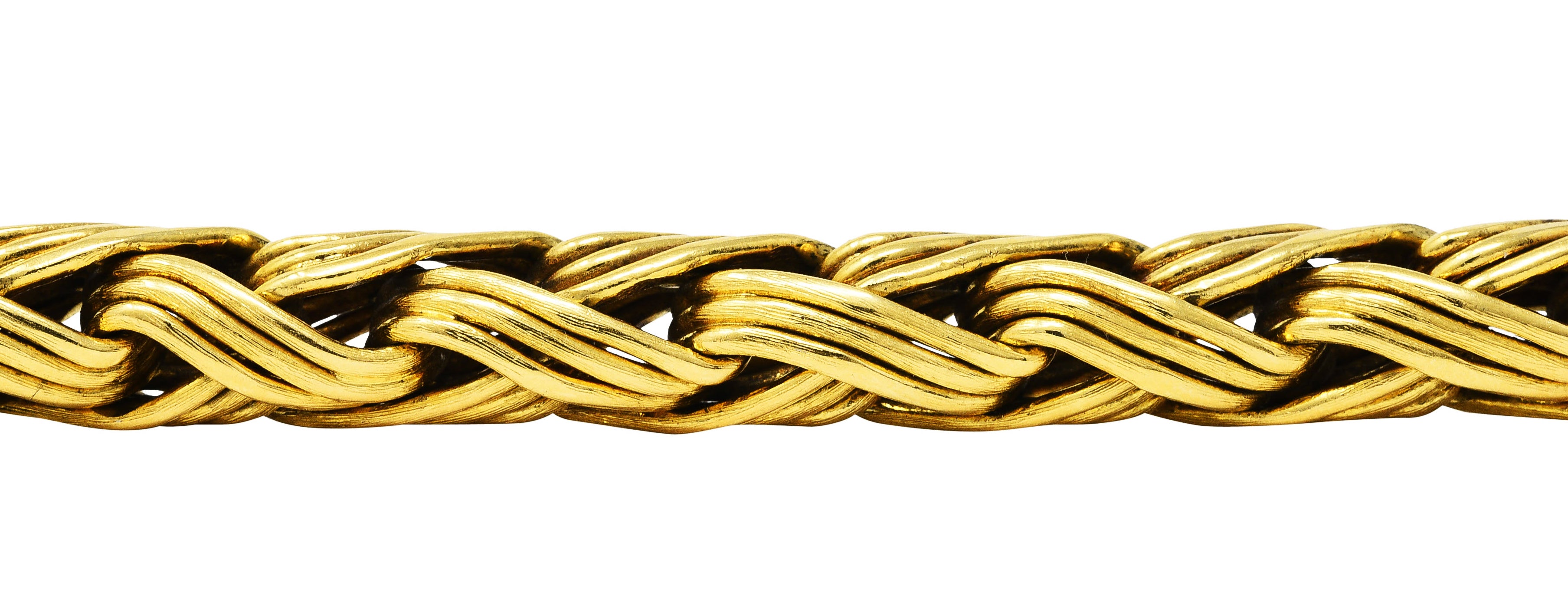 Tiffany & Co. 18 Karat Yellow Gold Braided Wheat Link Braceletbracelet - Wilson's Estate Jewelry