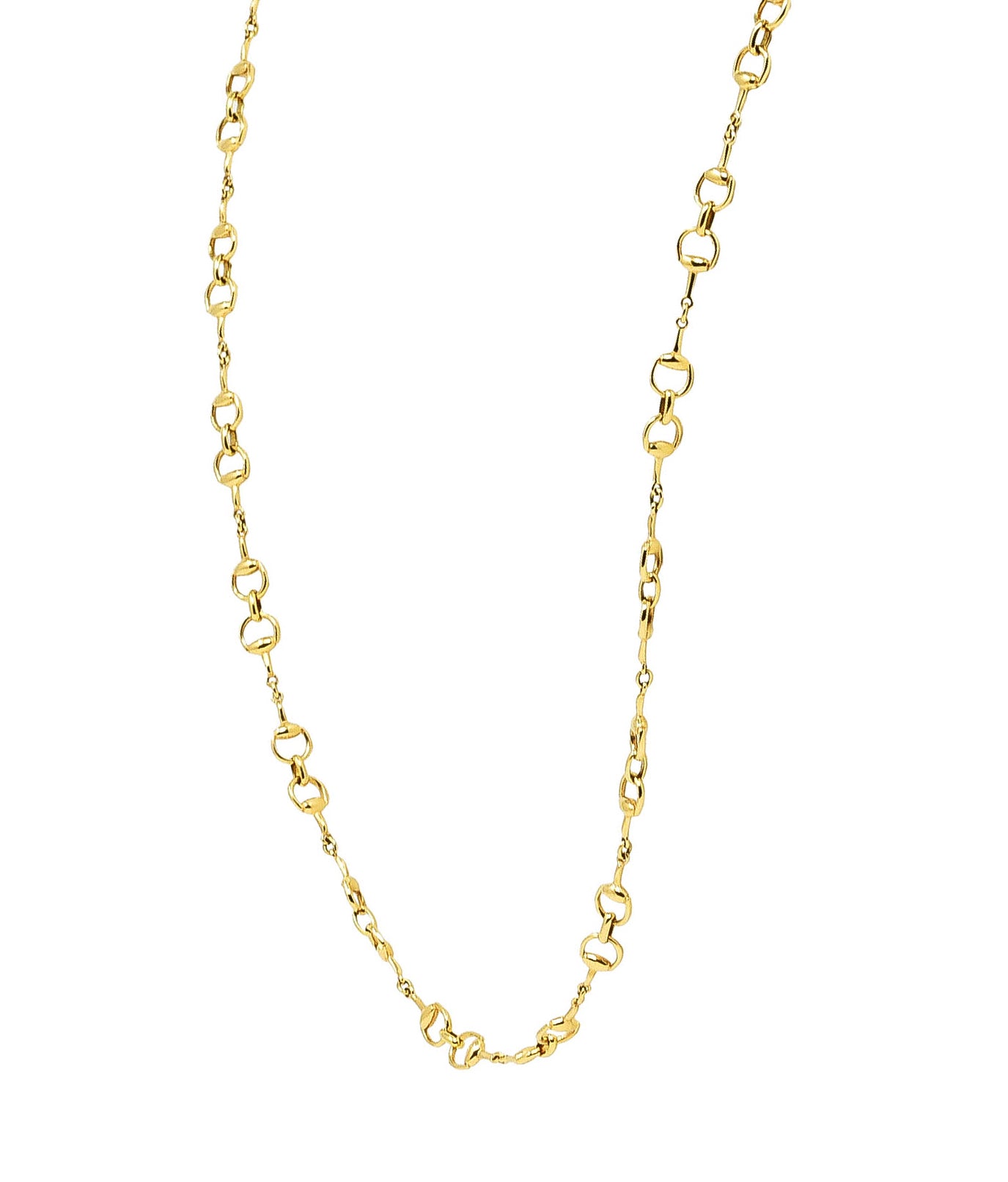 Gucci 18 Karat Yellow Gold Horsebit Chain Link NecklaceNecklace - Wilson's Estate Jewelry