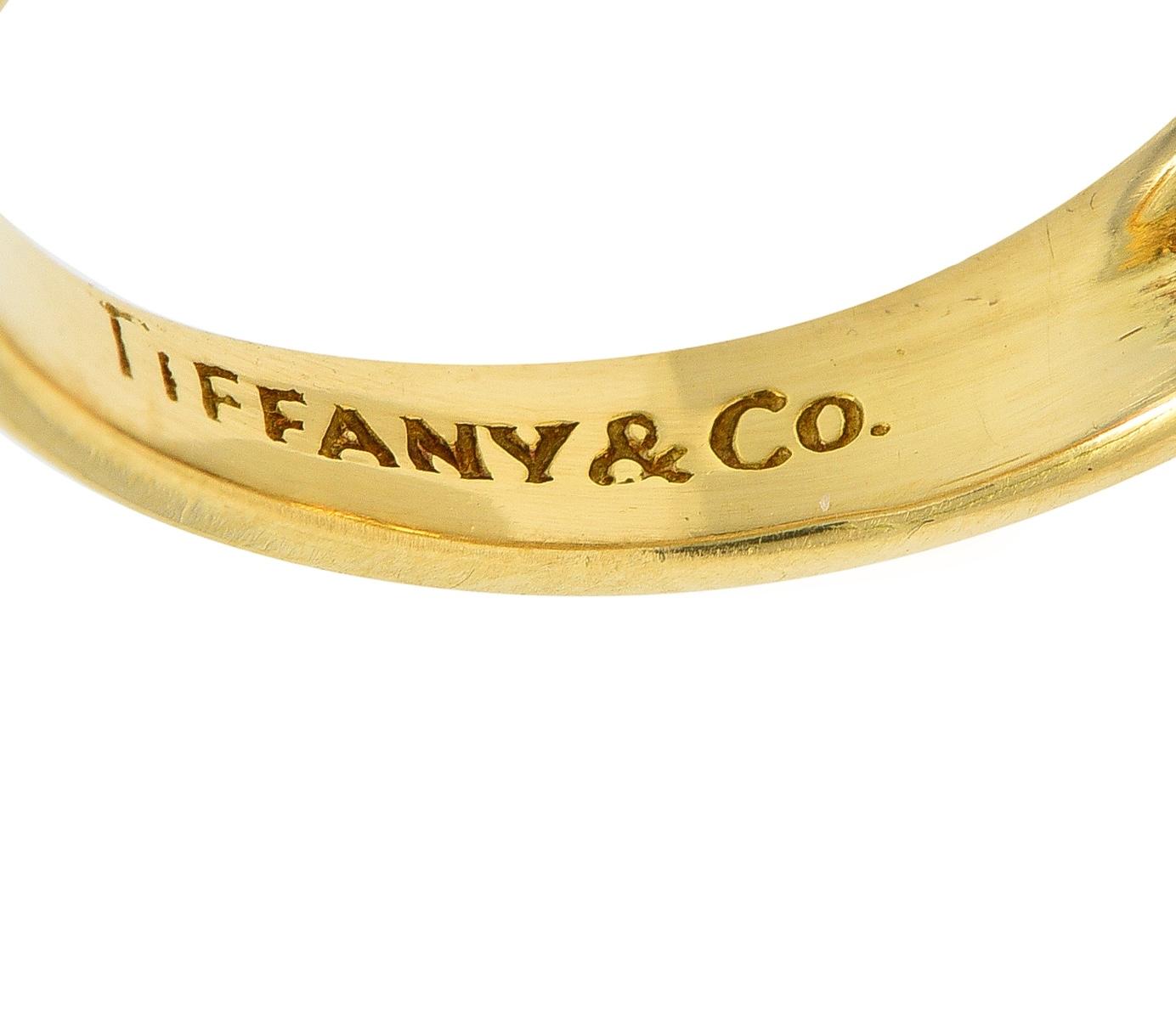 Tiffany & Co. 1990 18 Karat Yellow Gold X Knot Vintage Ring