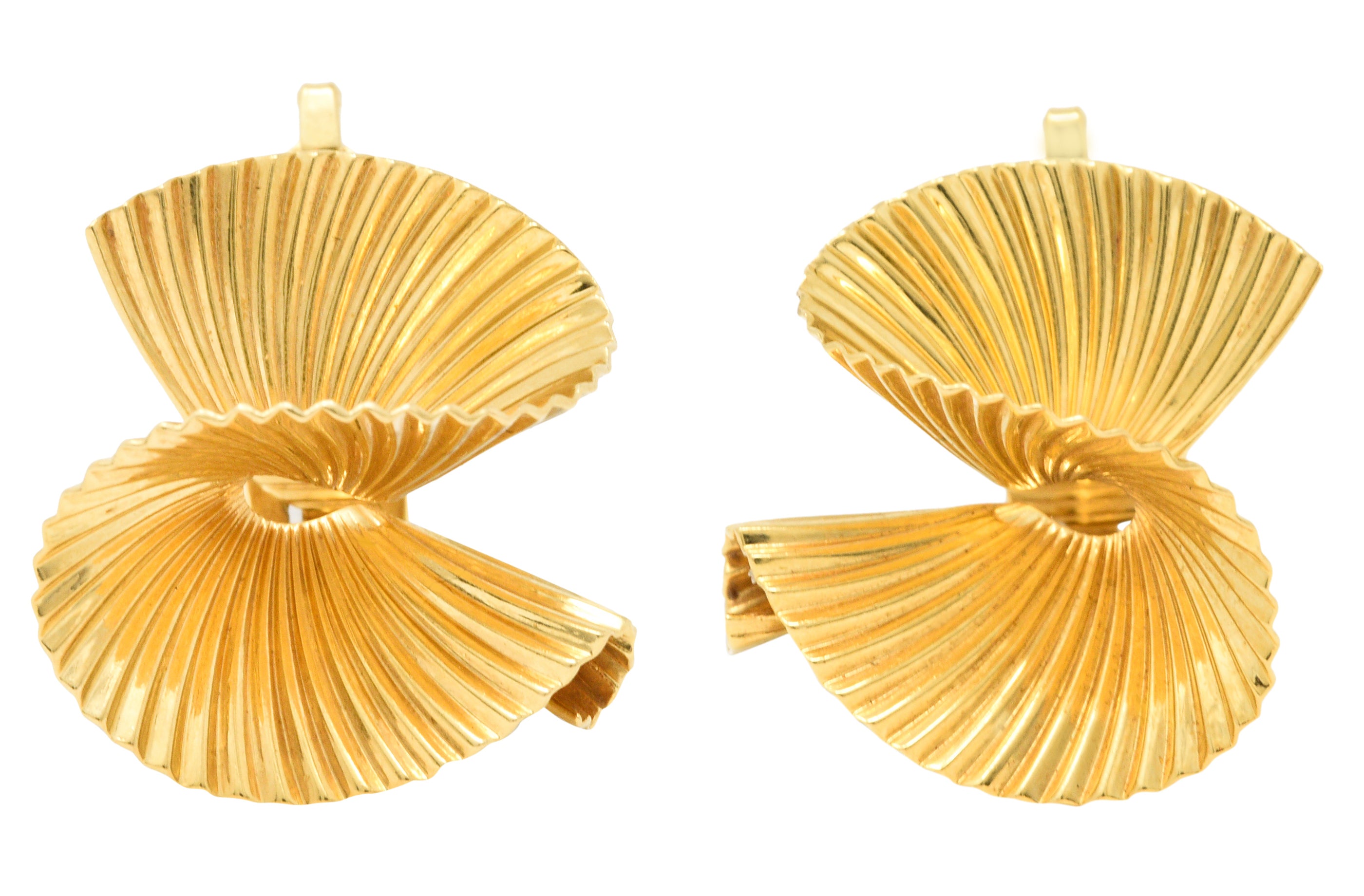 Tiffany & Co. Retro 18 Karat Gold Twisting Ear-Clip EarringsEarrings - Wilson's Estate Jewelry