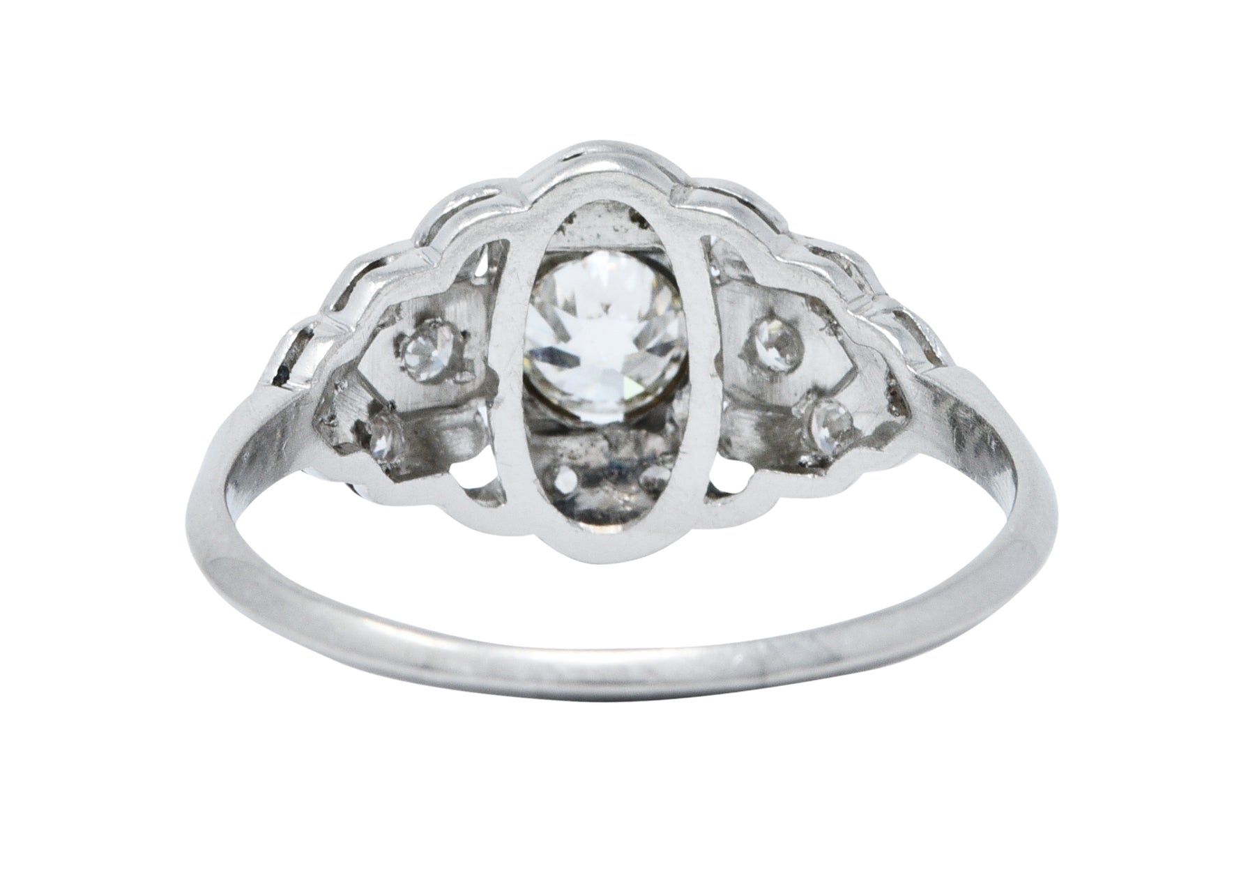 1930's Art Deco 0.72 CTW Diamond Platinum Dinner RingRing - Wilson's Estate Jewelry