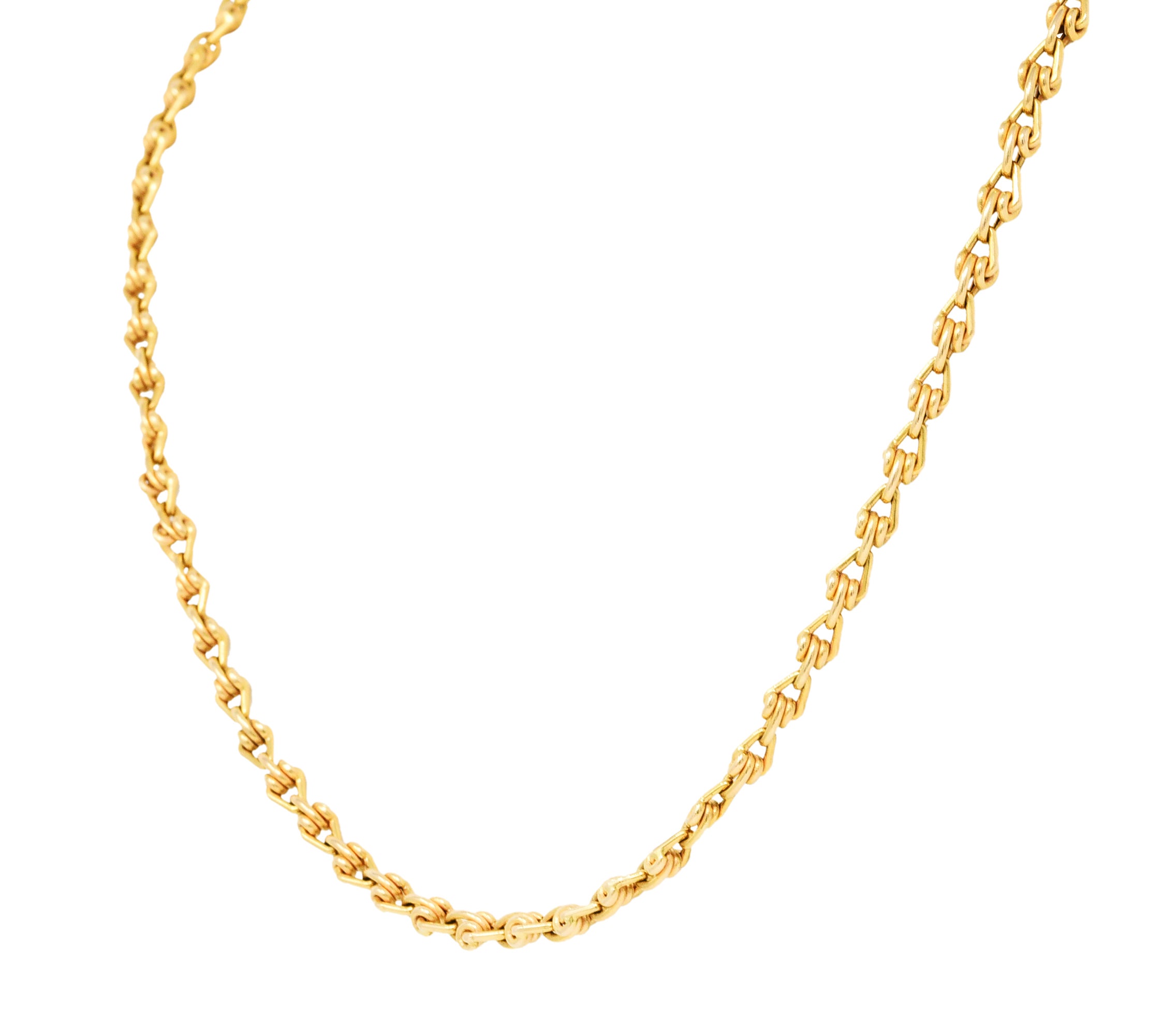 Unoaerre Vintage Italian 14 Karat Gold 32 Inch Long Chain NecklaceNecklace - Wilson's Estate Jewelry