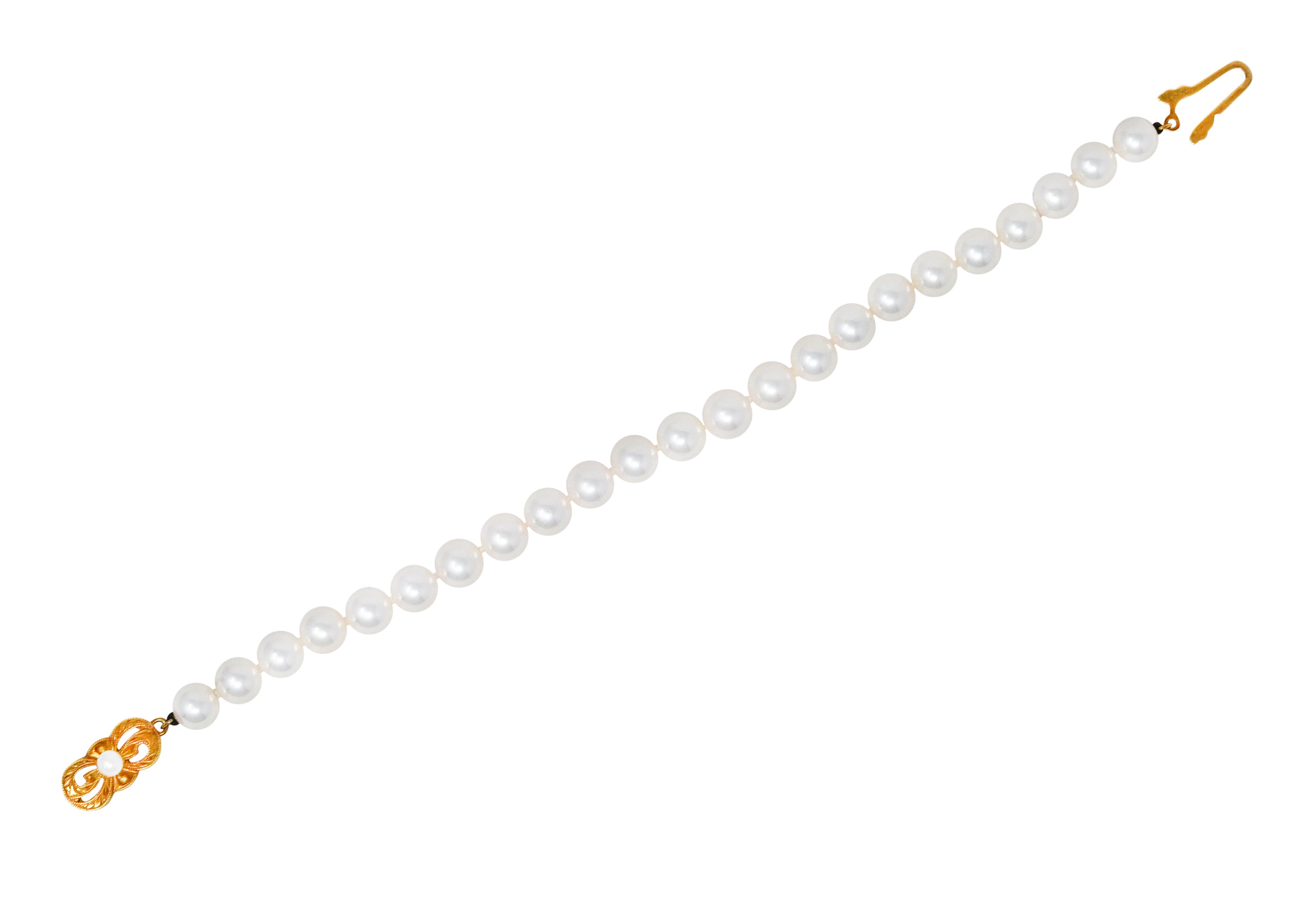 Mikimoto Cultured Pearl 18 Karat Gold Strand Braceletbracelet - Wilson's Estate Jewelry