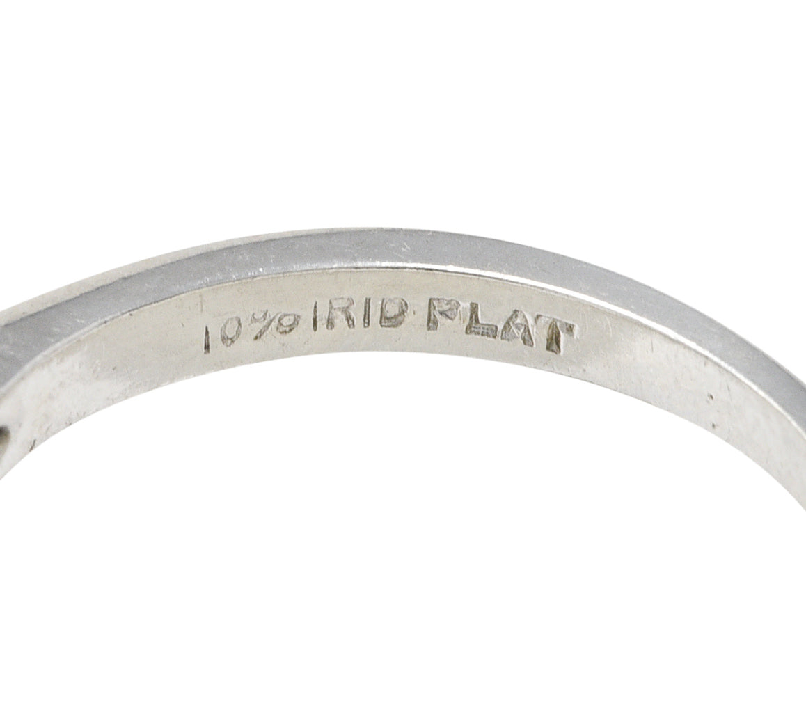 Mid-Century 0.25 CTW Diamond Platinum Stacking Band RingRing - Wilson's Estate Jewelry