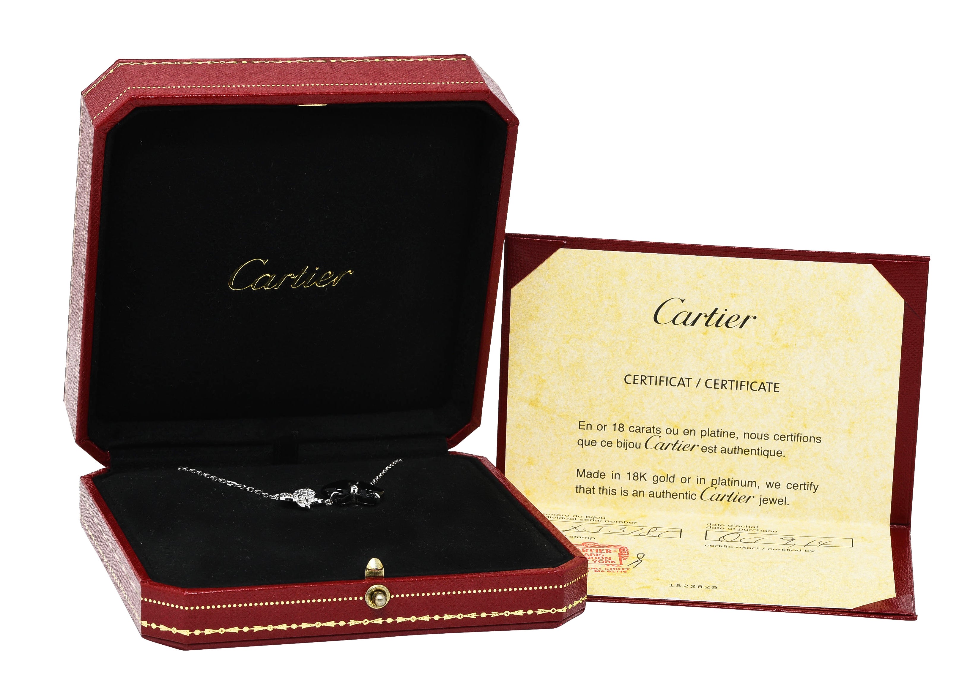 Cartier French Pave Diamond 18 Karat White Gold Caresse d'Orchidèes Flower Station Necklace Wilson's Estate Jewelry