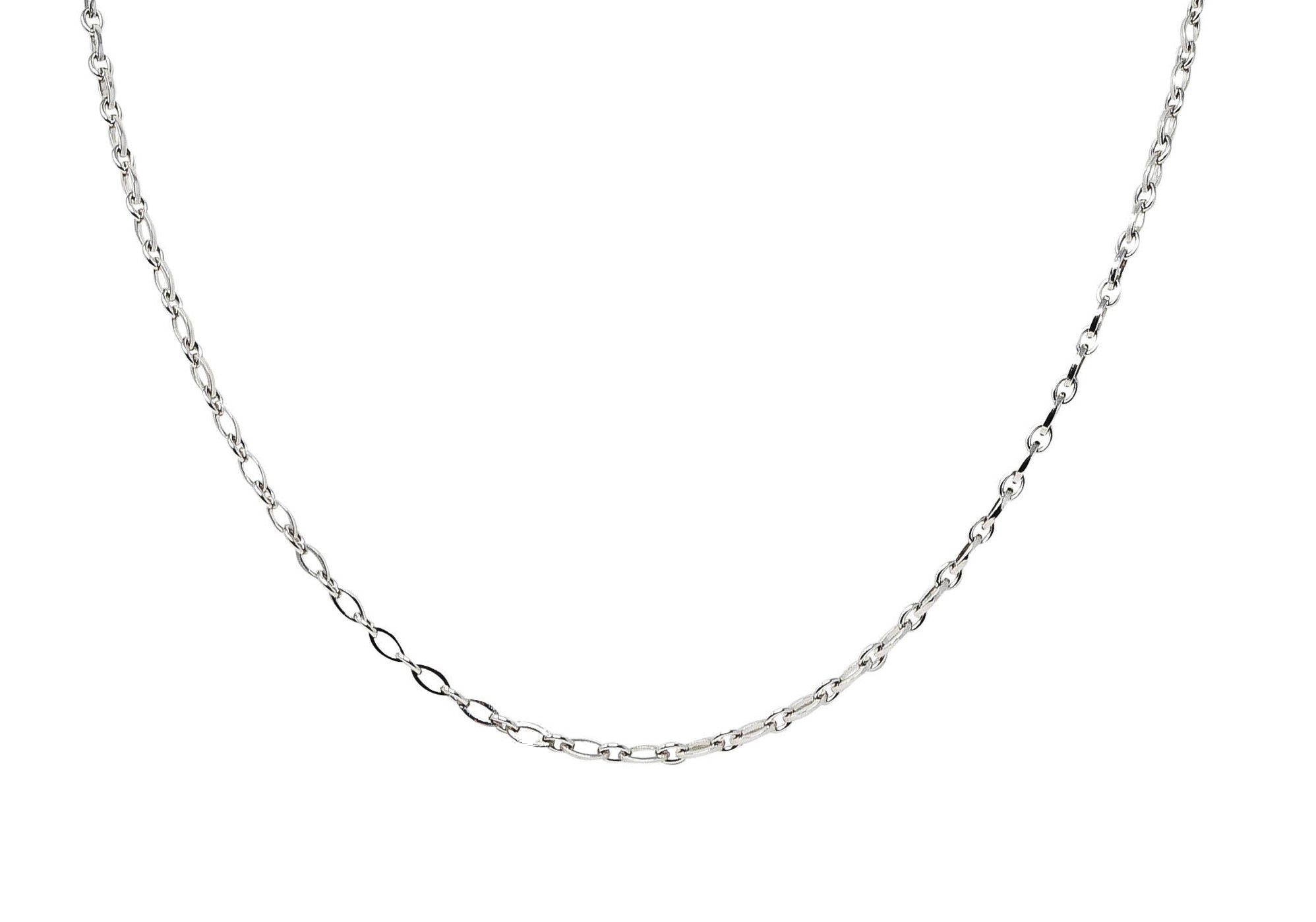 .11111 Mauboussin Paris 18 Karat White Gold  Navette Chain NecklaceNecklace - Wilson's Estate Jewelry