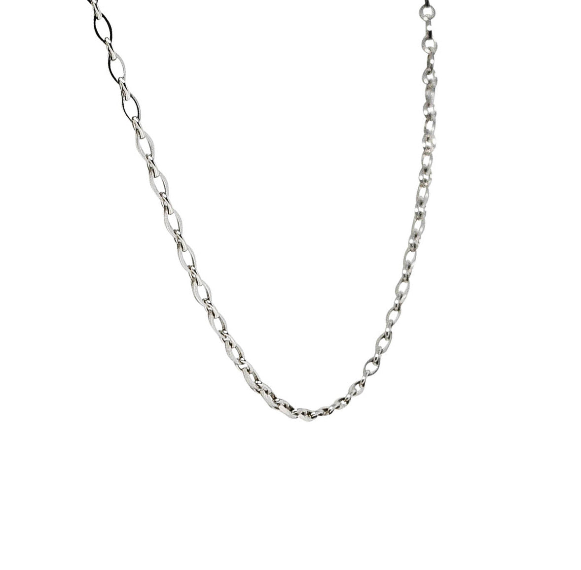 .11111 Mauboussin Paris 18 Karat White Gold  Navette Chain NecklaceNecklace - Wilson's Estate Jewelry