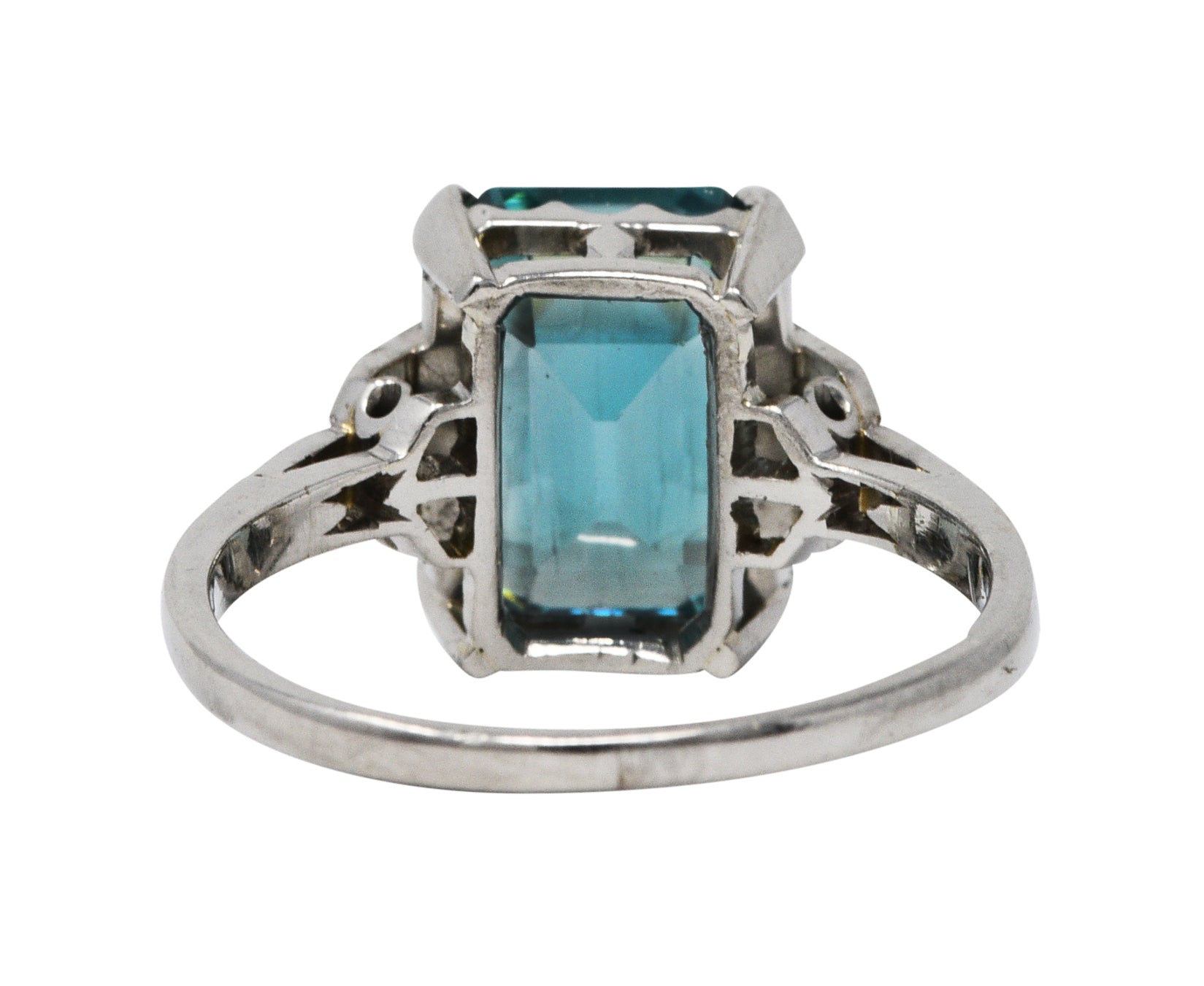 1930's Art Deco Zircon Diamond Platinum Gemstone RingRing - Wilson's Estate Jewelry