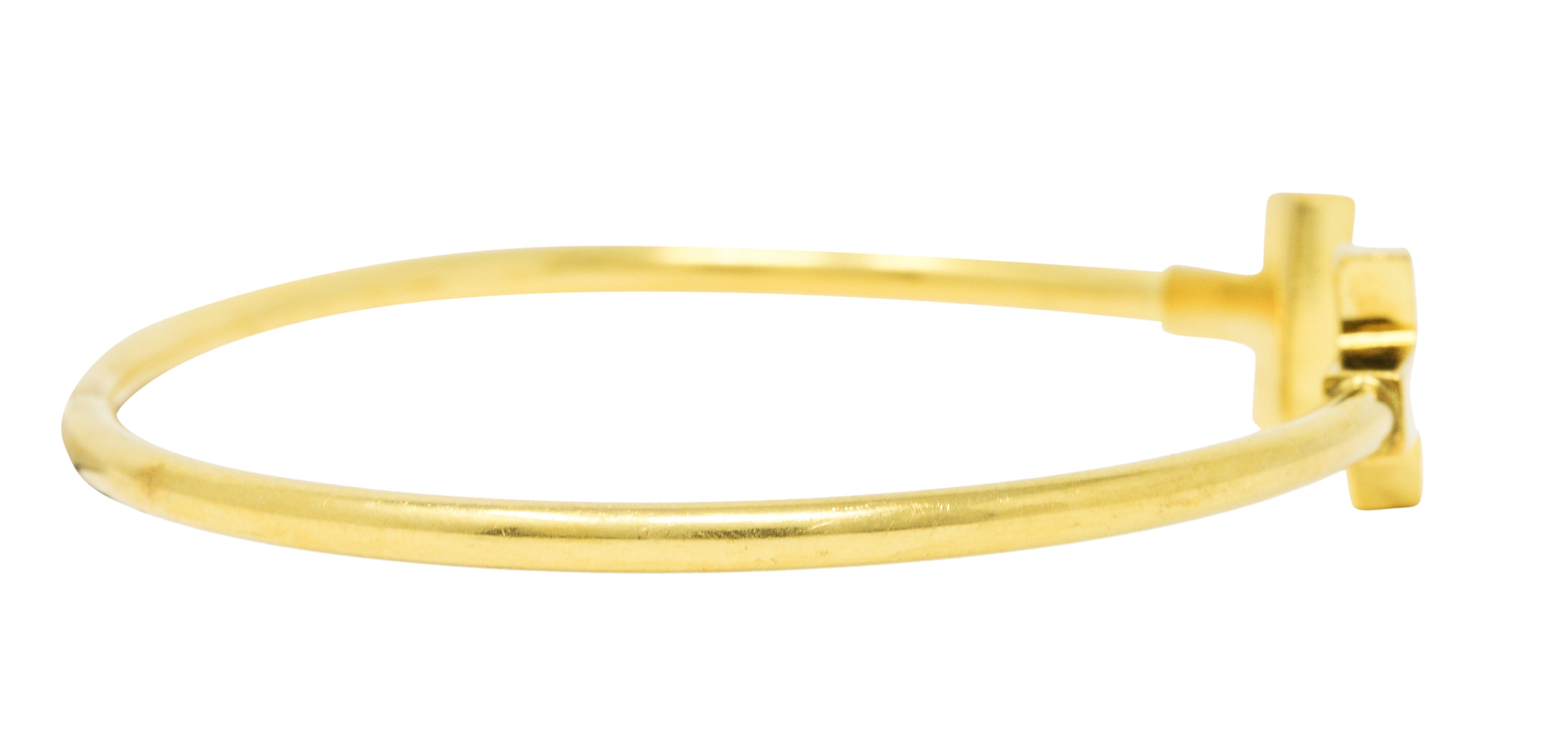 Tiffany & Co. 18 Karat Gold Tiffany T Flexible Cuff Braceletbracelet - Wilson's Estate Jewelry