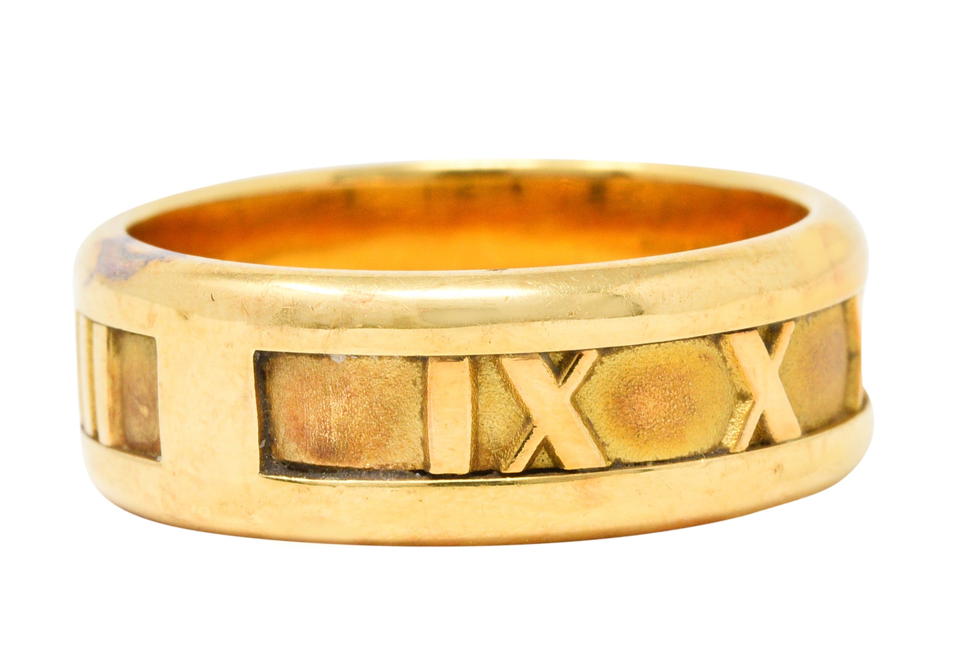 1995 Tiffany & Co. 18 Karat Gold Unisex 7 MM Atlas Band RingRing - Wilson's Estate Jewelry