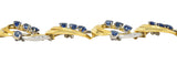 Tiffany & Co. Mid-Century 9.04 CTW Sapphire Diamond 18 Karat Platinum Bracelet