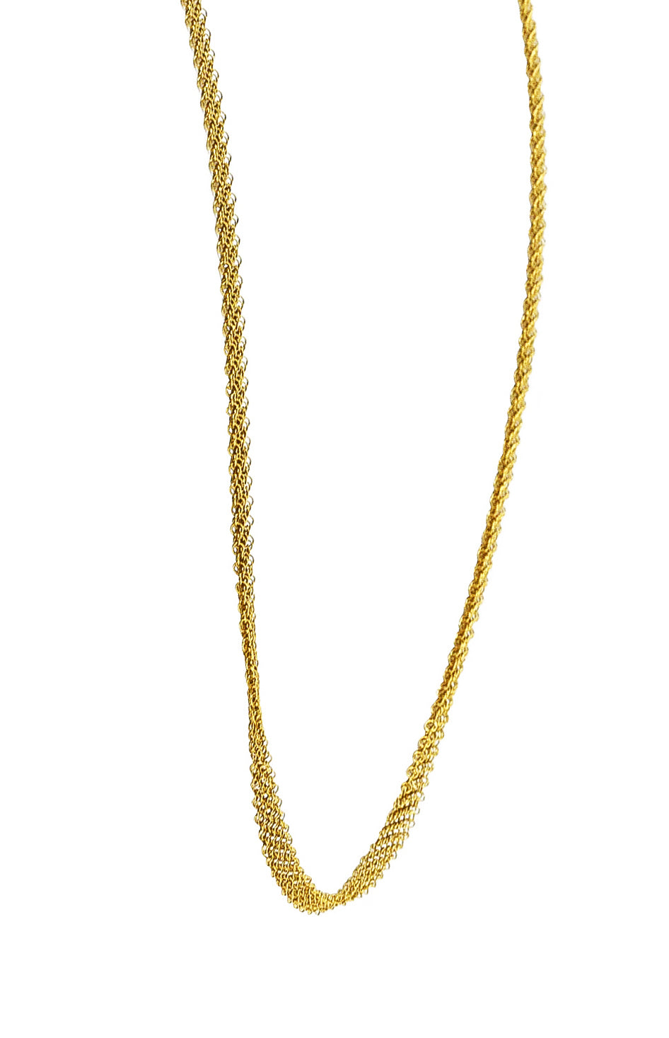 Elsa Peretti Tiffany & Co. 18 Karat Yellow Gold Mesh Eternity NecklaceNecklace - Wilson's Estate Jewelry