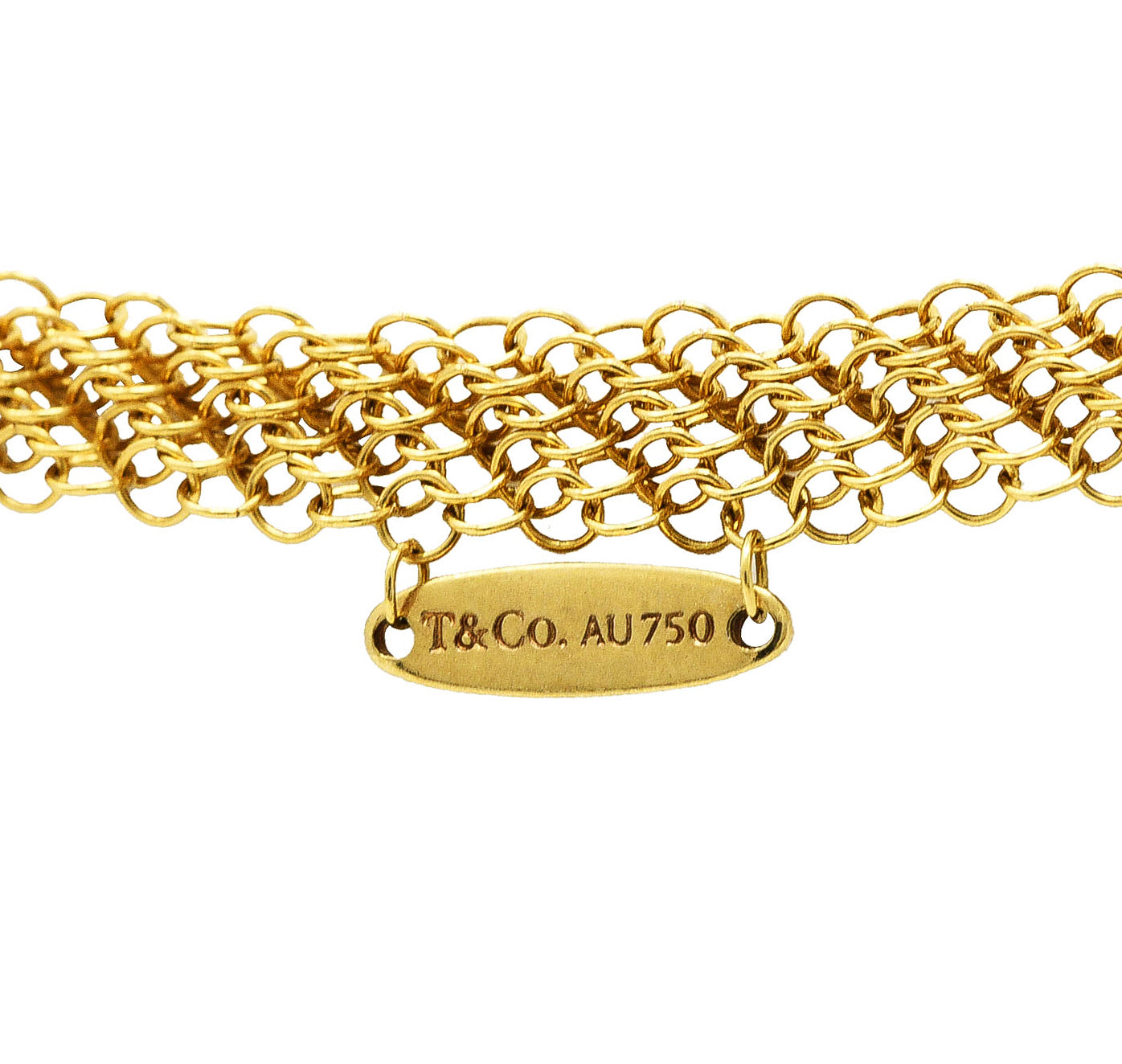 Elsa Peretti Tiffany & Co. 18 Karat Yellow Gold Mesh Eternity NecklaceNecklace - Wilson's Estate Jewelry