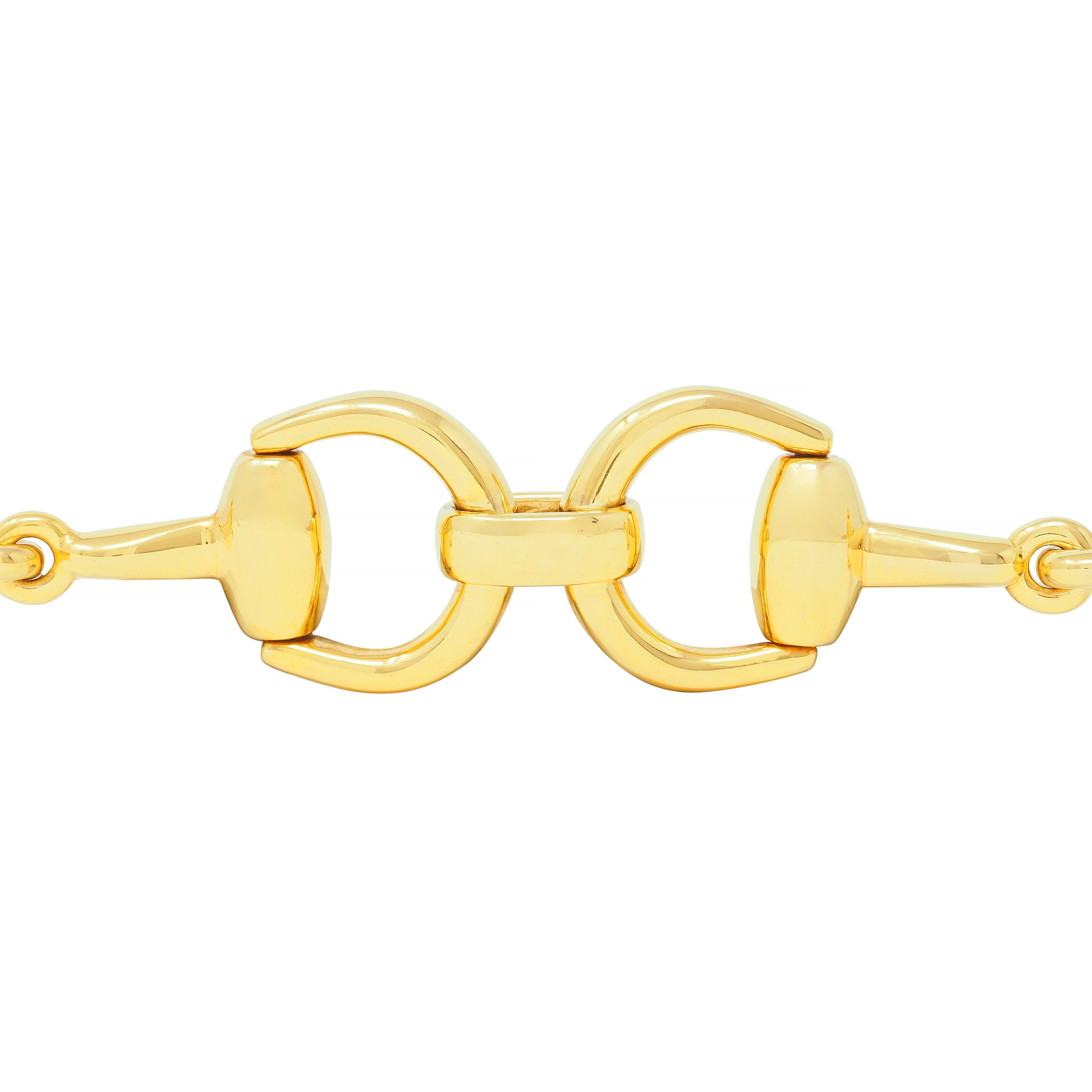 Gucci 18 Karat Yellow Gold Horsebit Vintage Link Bracelet