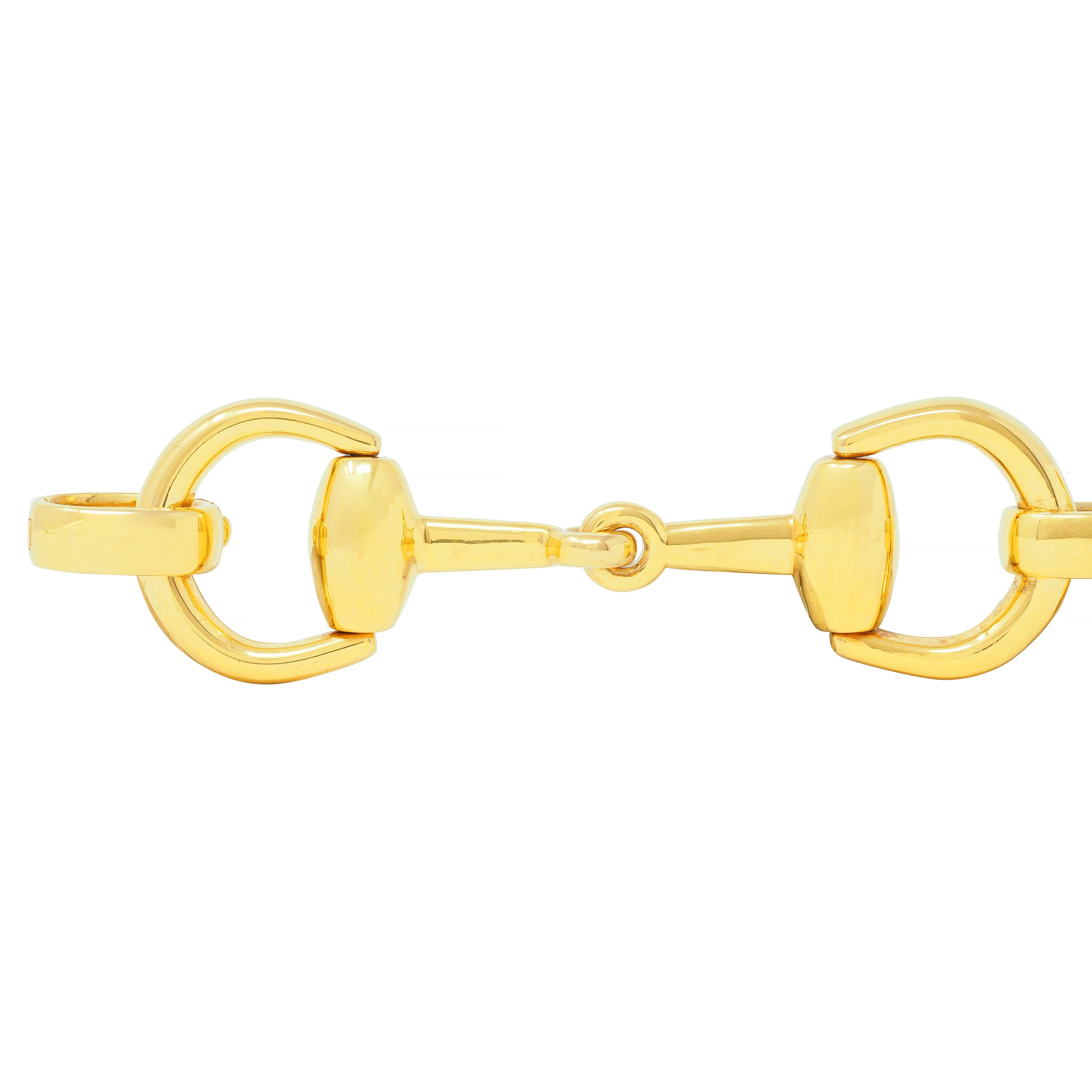 Gucci 18 Karat Yellow Gold Horsebit Vintage Link Bracelet