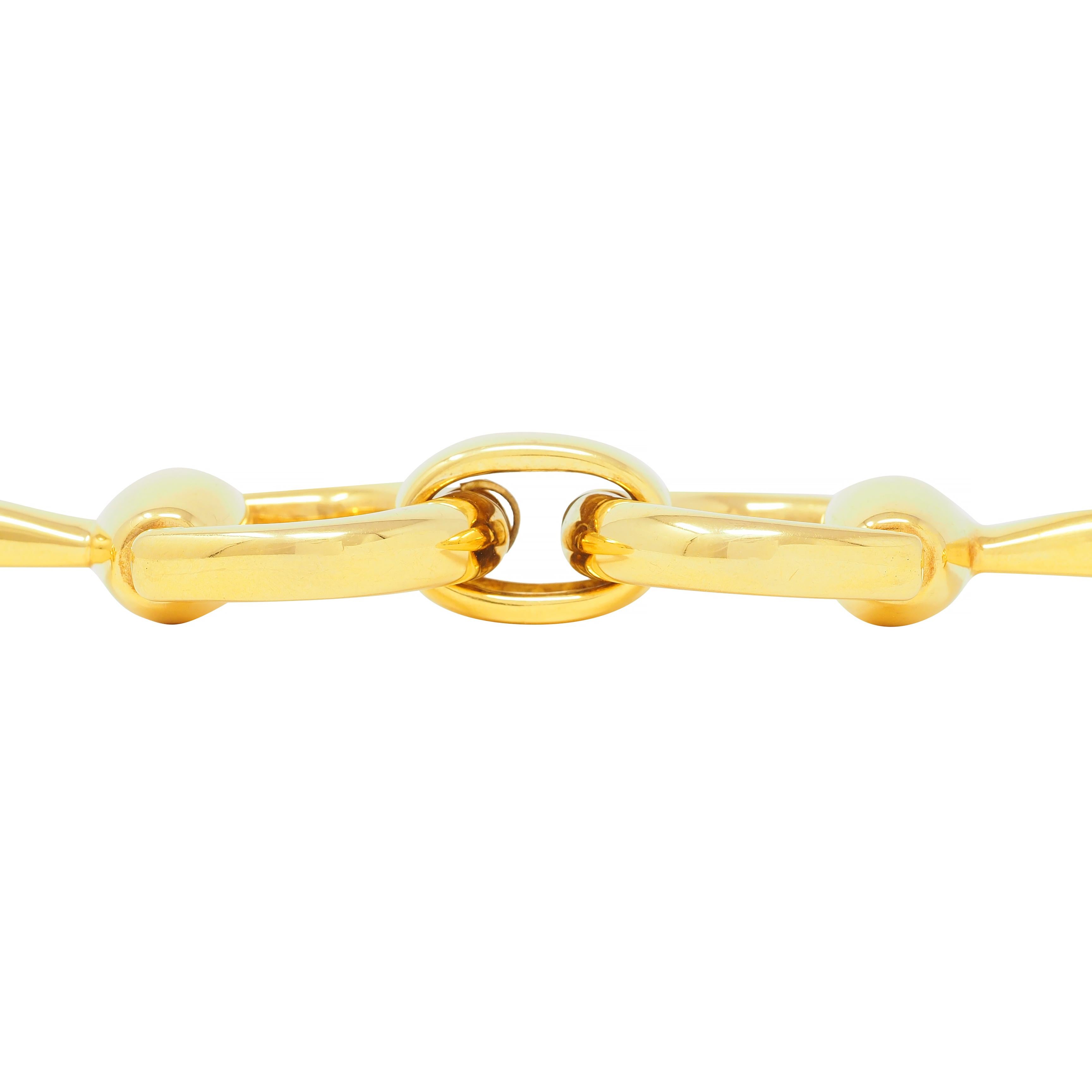 Gucci 18 Karat Yellow Gold Horsebit Vintage Link Bracelet