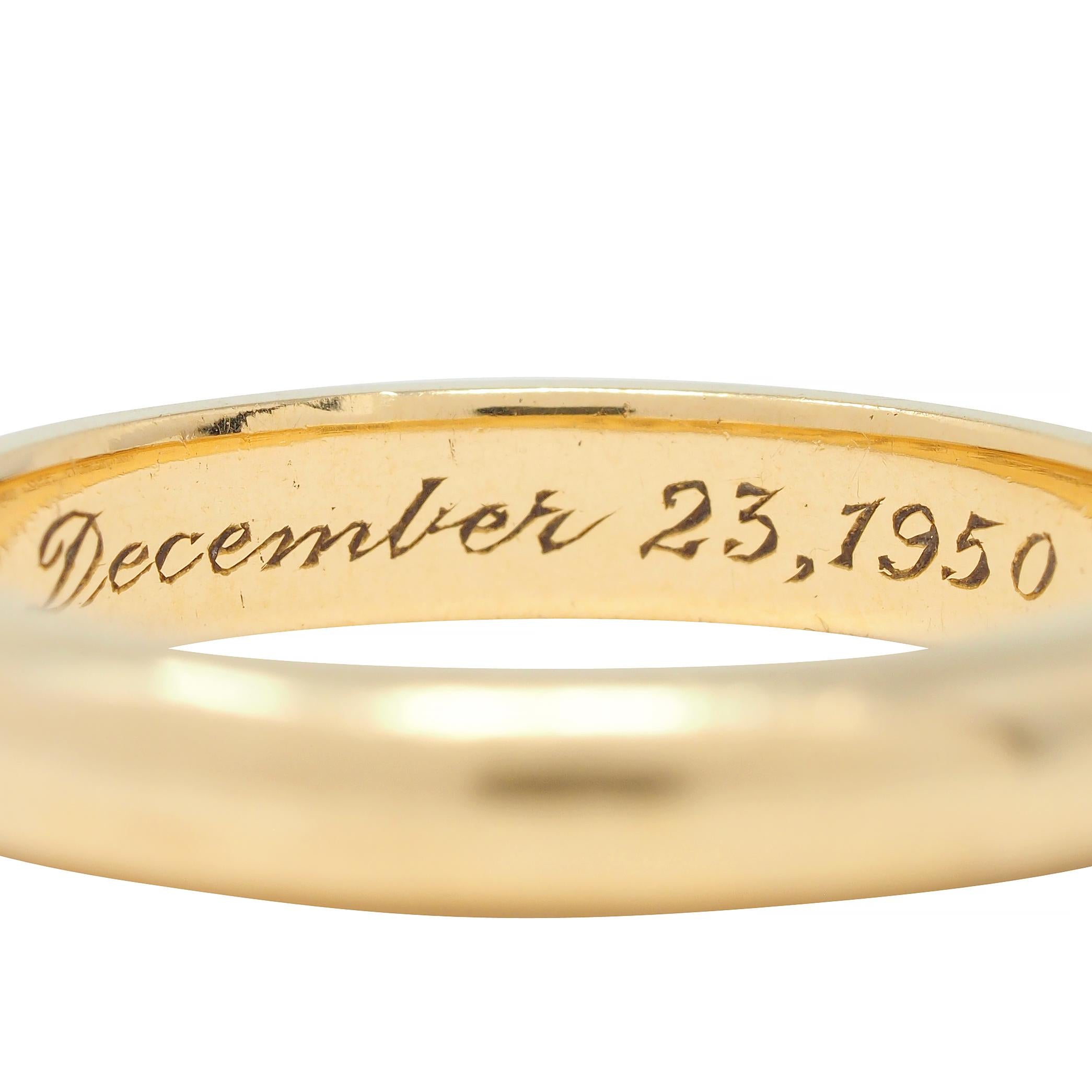 Tiffany & Co. Mid-Century 18 Karat Yellow Gold Vintage Wedding Band Ring