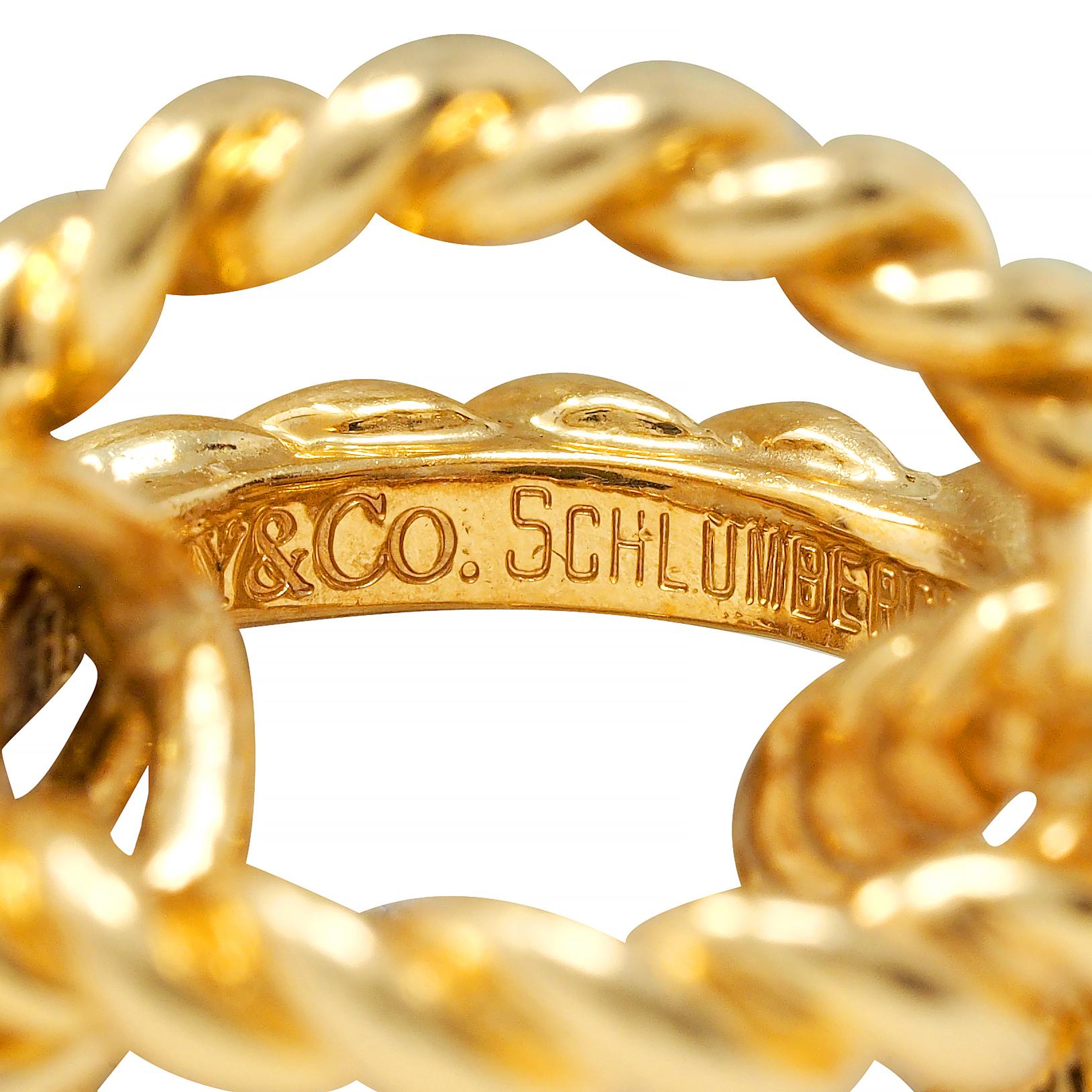 Schlumberger Tiffany & Co. 18 Karat Yellow Gold Circle Rope Bracelet