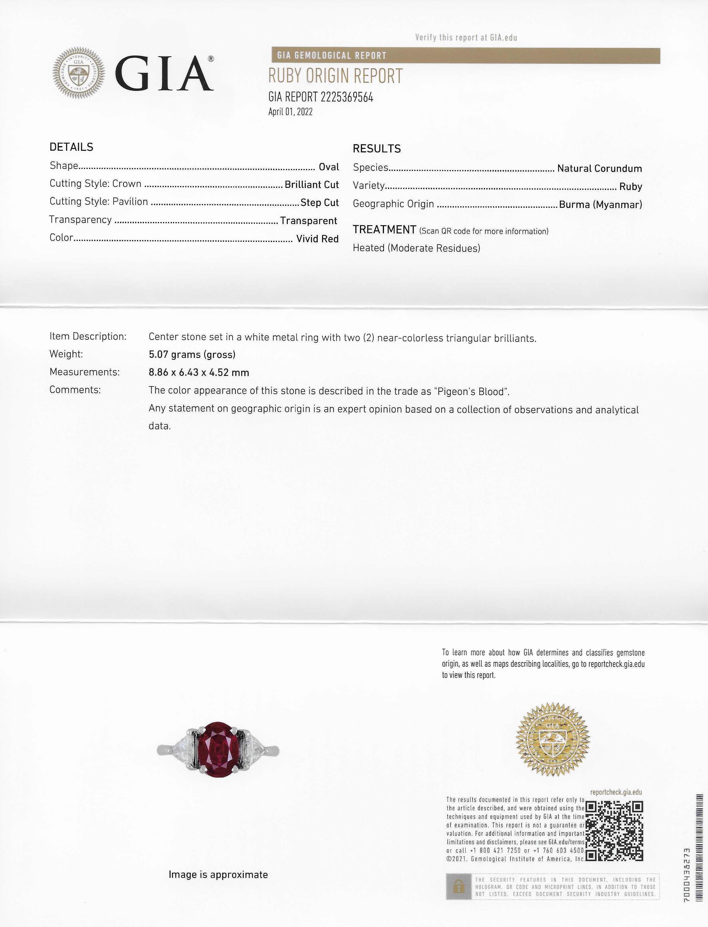 Vintage 2.65 CTW Burma Ruby Diamond Platinum Three Stone Ring GIA Wilson's Estate Jewelry