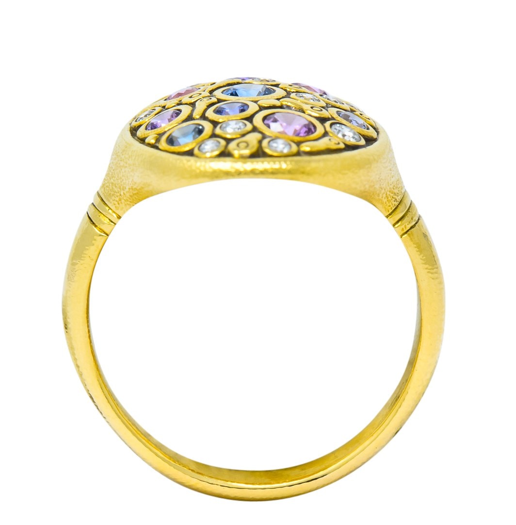 Alex Sepkus 1.80 CTW Diamond Multi-Sapphire 18 Karat Gold Constellation Ring - Wilson's Estate Jewelry