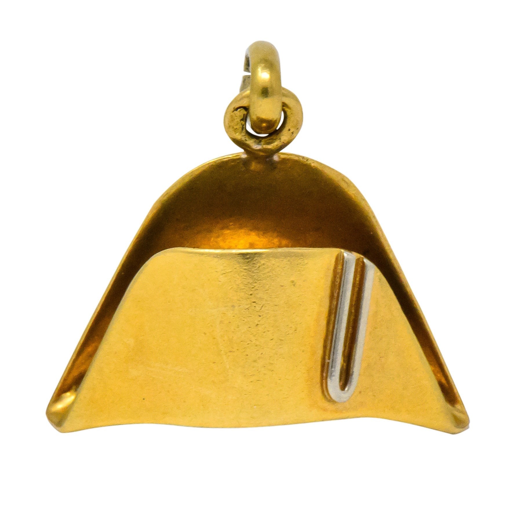 Art Nouveau 18 Karat Two-Tone Gold French Napoleonic Naval Hat Charm - Wilson's Estate Jewelry