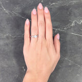 Mid-Century 1.18 CTW Diamond Platinum Five Stone Vintage Engagement Ring GIA