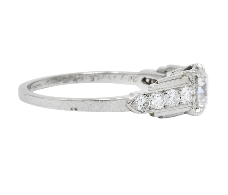 Birks Retro 0.82 CTW Diamond Platinum Engagement Ring - Wilson's Estate Jewelry