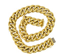 Bold Contemporary 18 Karat Gold Link Necklace Wilson's Estate Jewelry