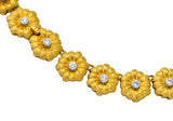 Buccellati 1970's Diamond 18 Karat Gold Flower Necklace - Wilson's Estate Jewelry