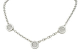 Bulgari 1.15 CTW Diamond Onyx 18 Karat White Gold Reversible Station Necklace - Wilson's Estate Jewelry