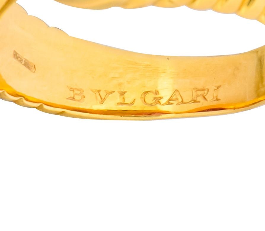 Bulgari Italian Tourmaline 18 Karat Gold Infinity Band Ring - Wilson's Estate Jewelry