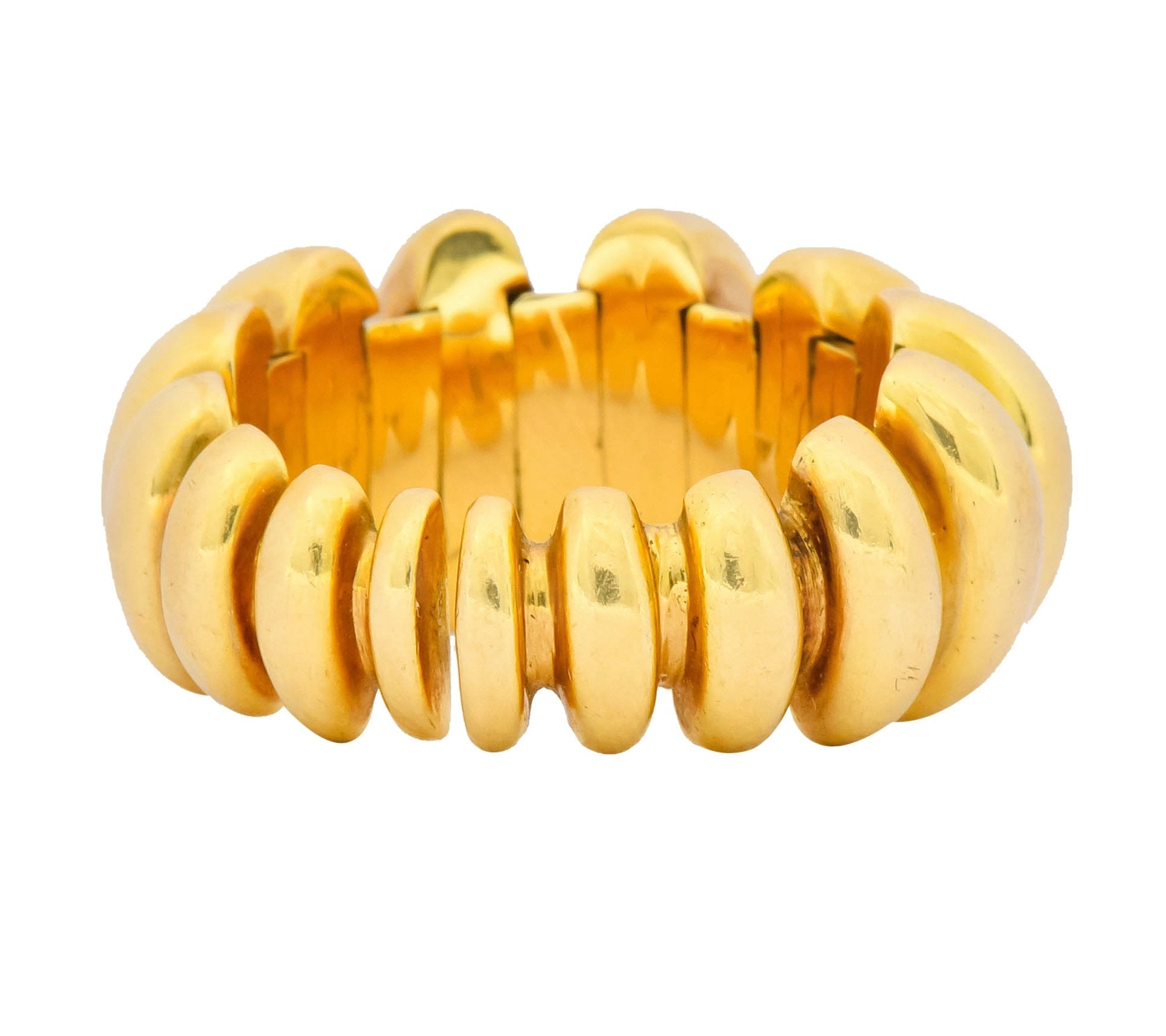 Bulgari Vintage 18 Karat Gold Italian Celtaura Band Ring Circa 1990 - Wilson's Estate Jewelry