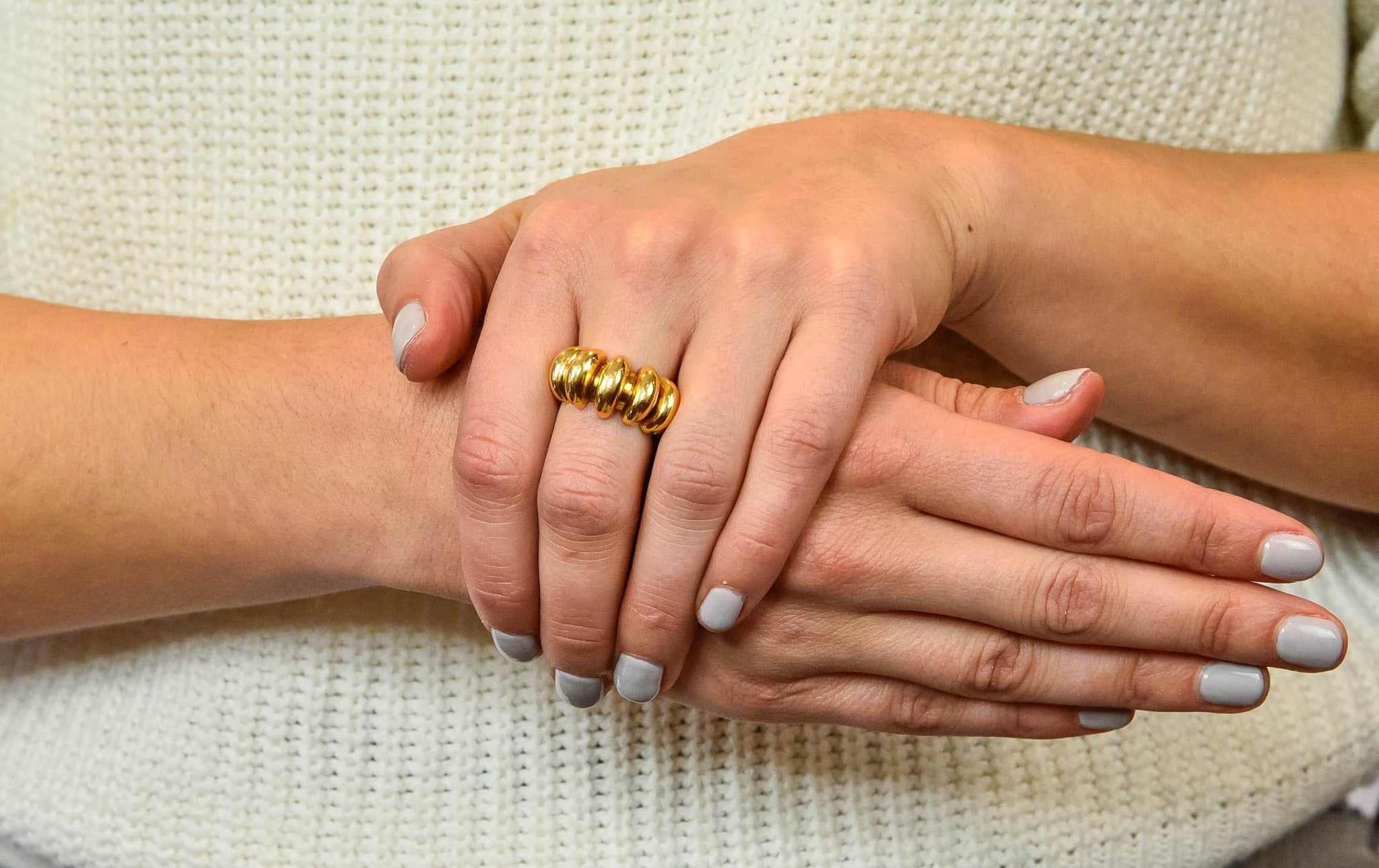 Bulgari Vintage 18 Karat Gold Italian Celtaura Band Ring Circa 1990 - Wilson's Estate Jewelry