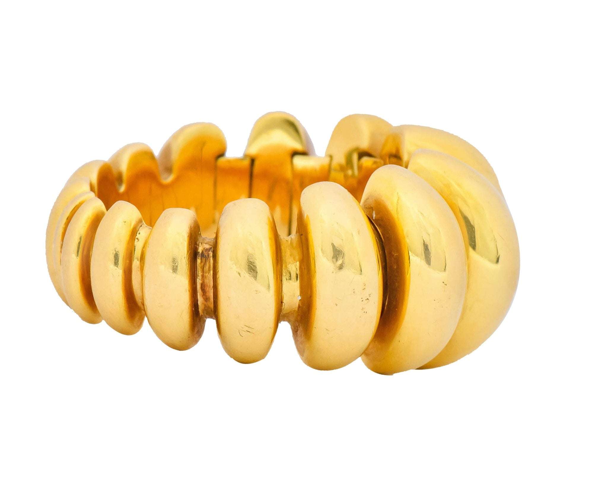 Bulgari Vintage 18 Karat Gold Italian Celtaura Band Ring Circa 1990 - Wilson's Estate Jewelry
