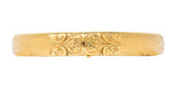 Burstow Kollmar & Co. Victorian 14 Karat Gold Engraved Bangle Bracelet - Wilson's Estate Jewelry