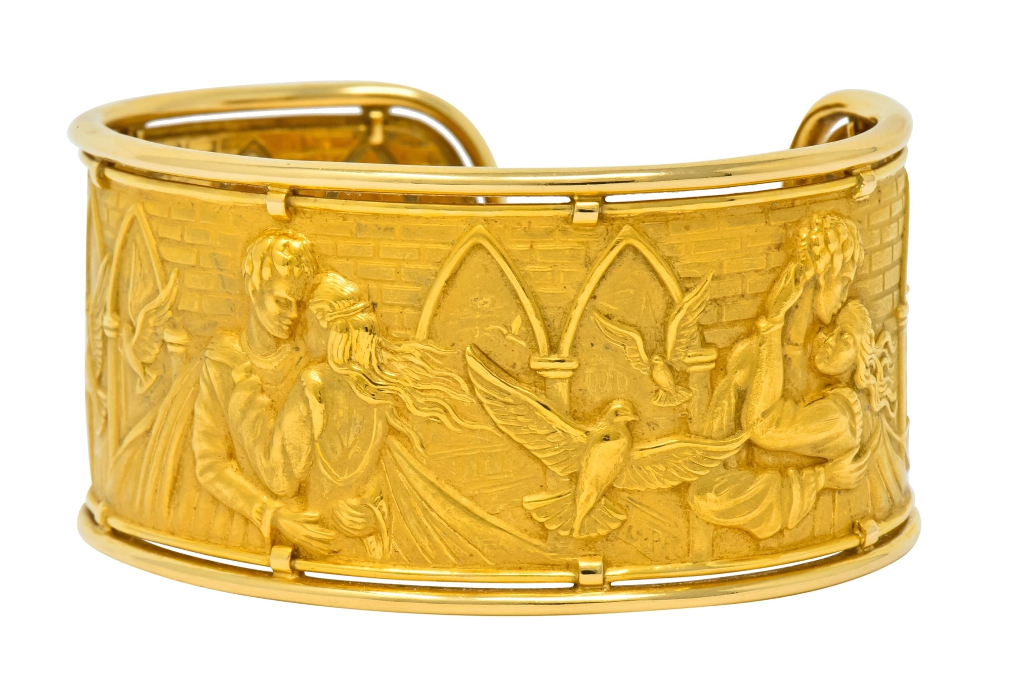 Carrera Y Carrera 18 Karat Gold Romeo & Juliet Cuff Bracelet - Wilson's Estate Jewelry