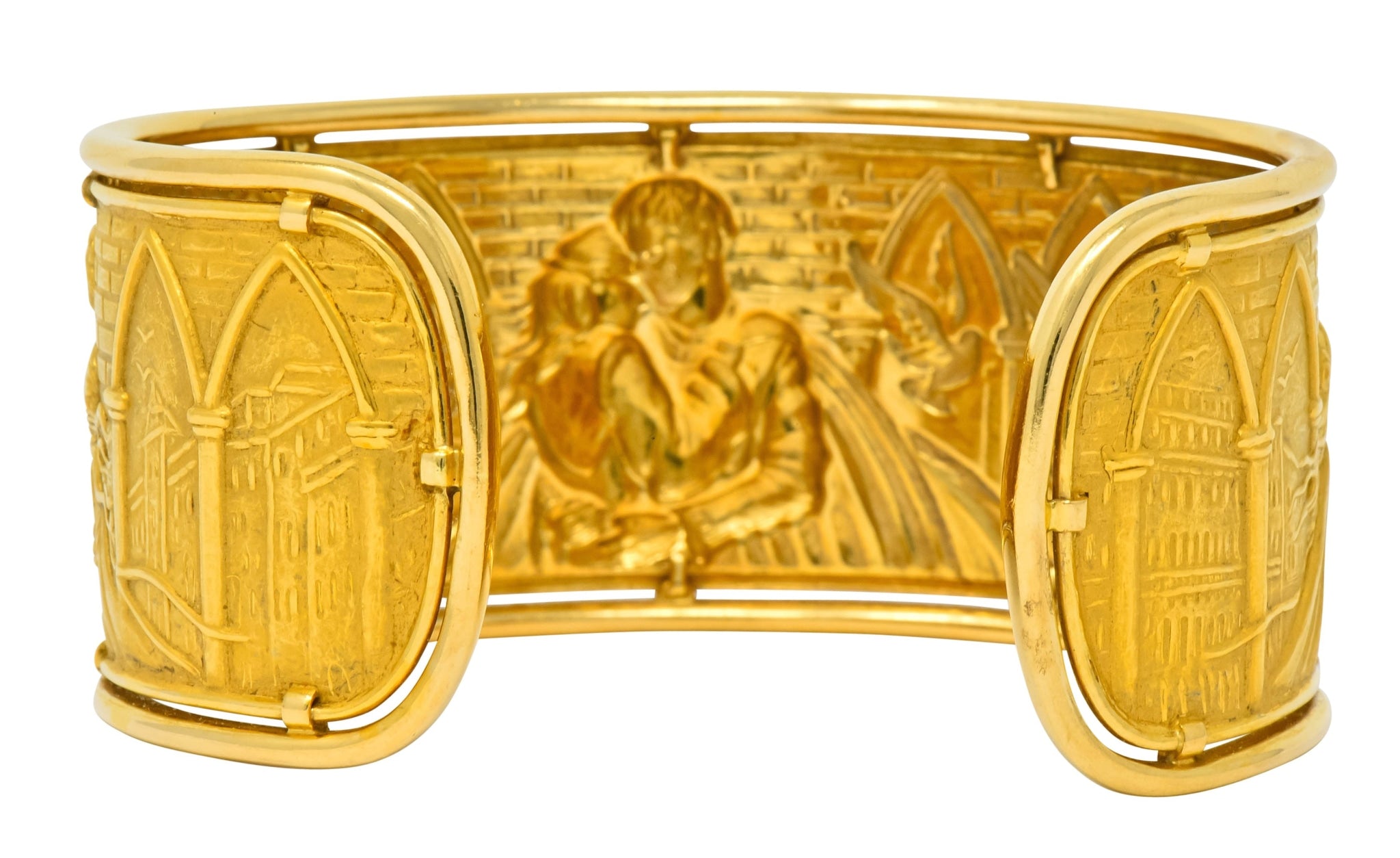 Carrera Y Carrera 18 Karat Gold Romeo & Juliet Cuff Bracelet - Wilson's Estate Jewelry