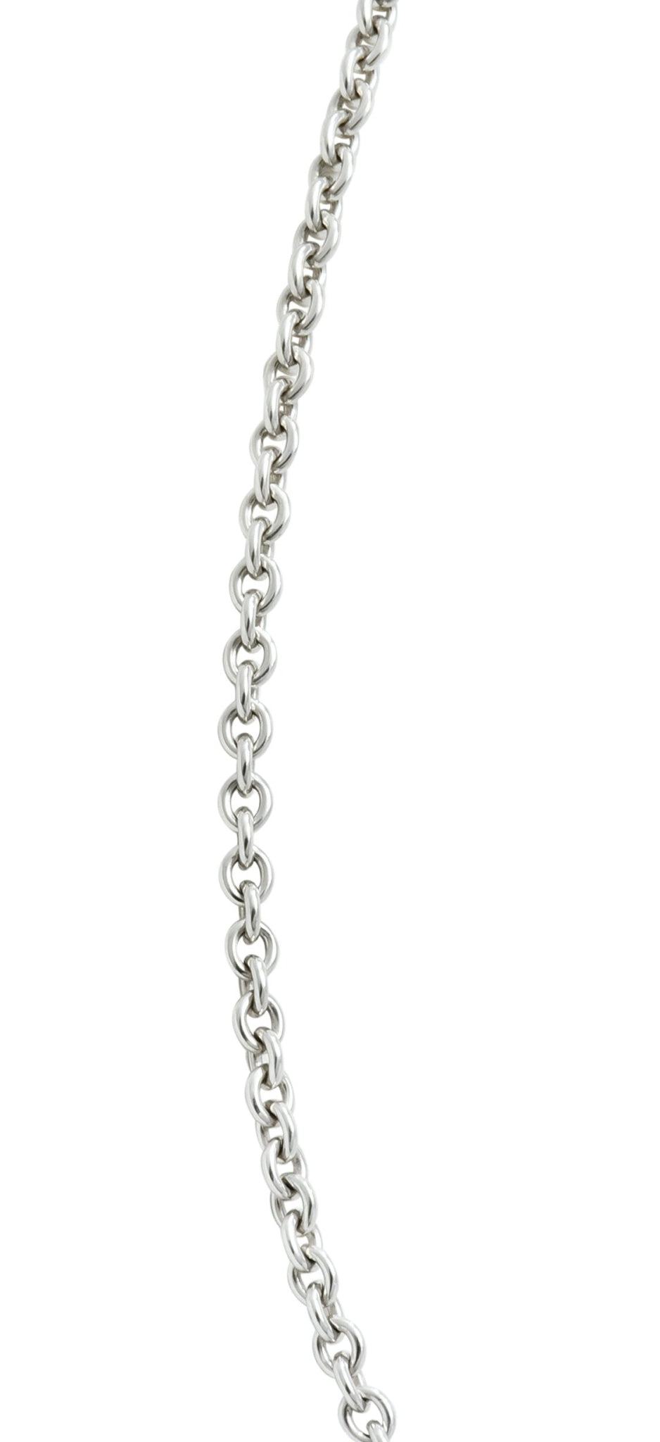 Cartier Diamond 18 Karat White Gold Contemporary French Solitaire Necklace - Wilson's Estate Jewelry